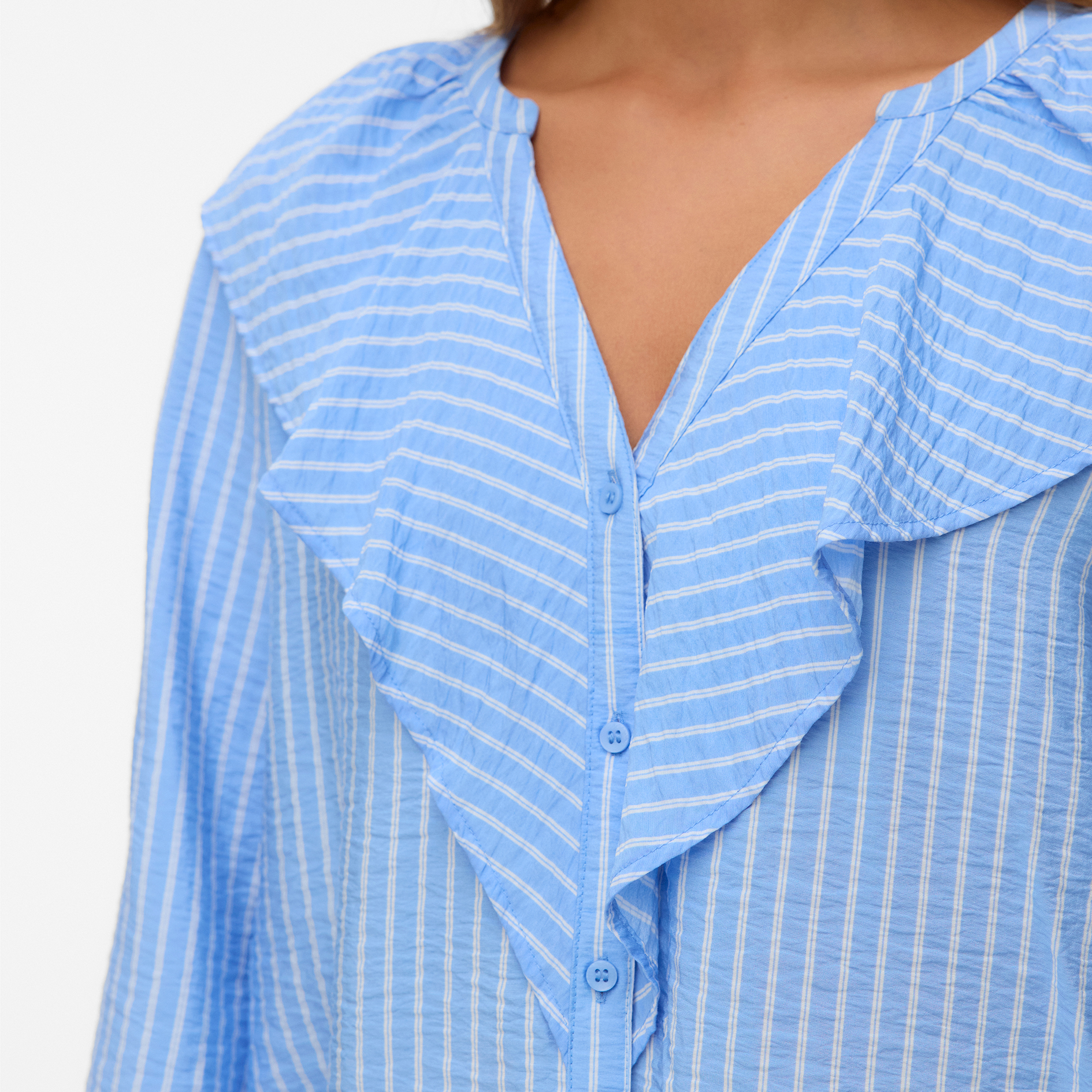 Vero Mode VMKAJA skjorta dam, Vista Blue Sandra, large image number 3