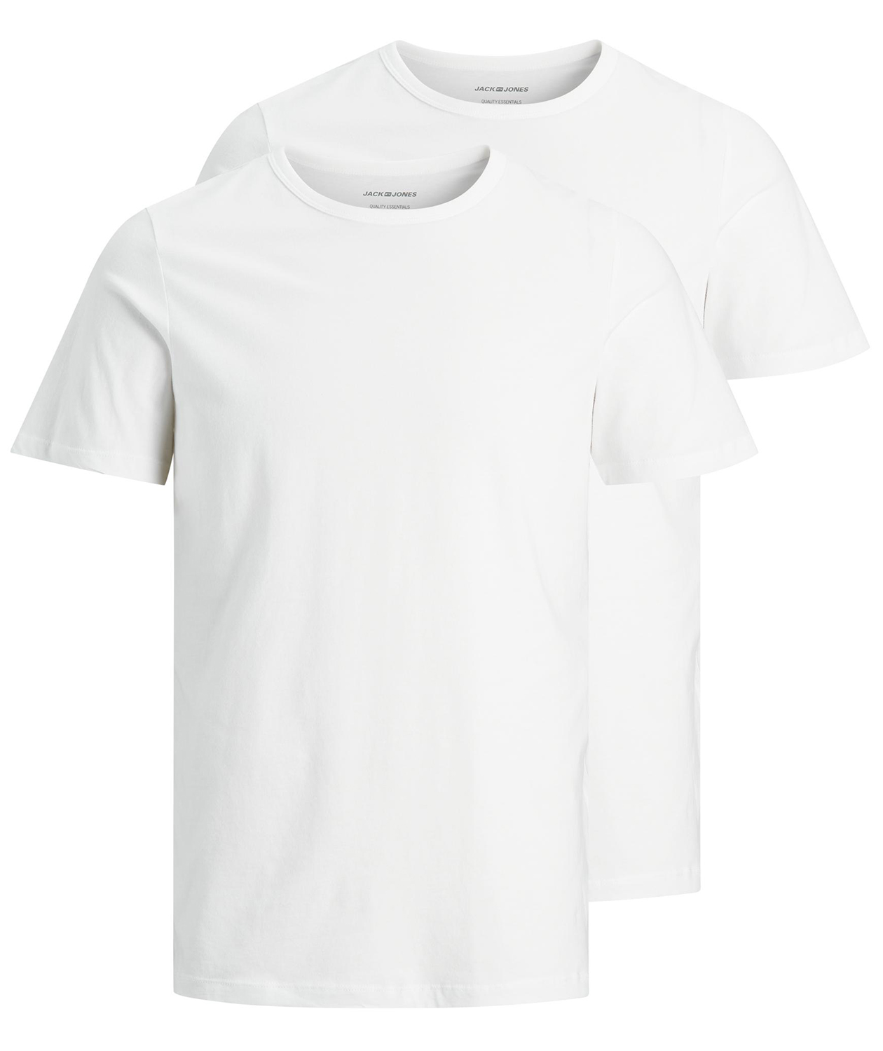 Jack & Jones JABASIC 2-pak kort&aelig;rmet undertr&oslash;je, Hvid