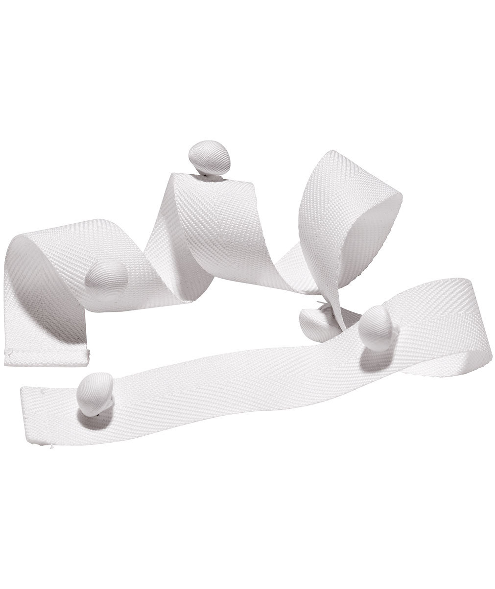 Bragard kockknappar p&aring; band, Vit