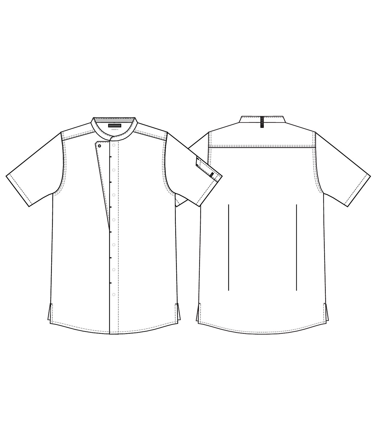 Kentaur kort&aelig;rmet  kokke-/servicejakke, M&oslash;rk Marine, large image number 3