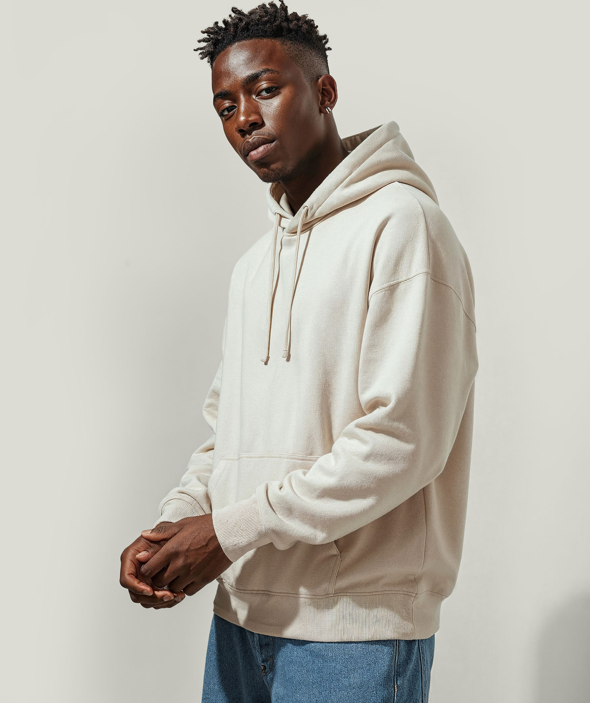 UM Loose fit hoodie, Birch, large image number 1