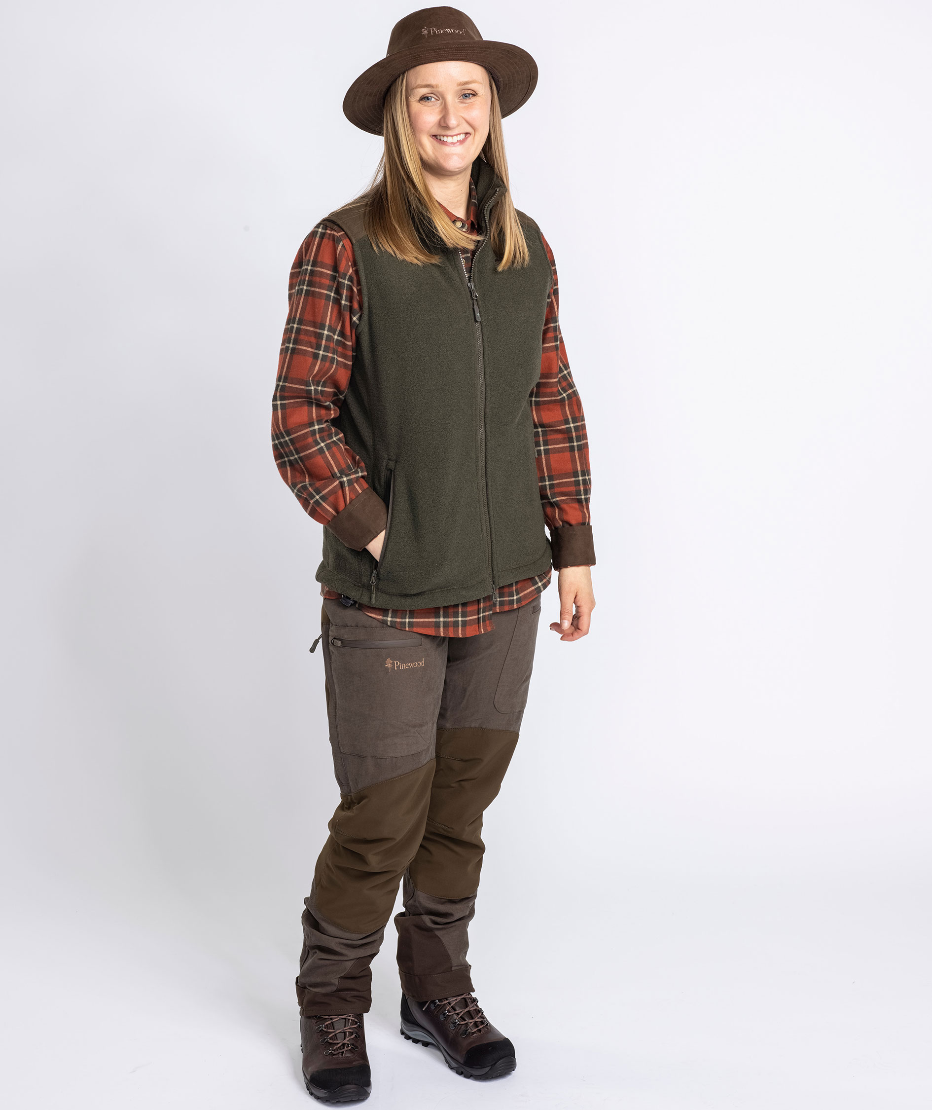 Pinewood Sm&aring;land Forest dame fleecevest, Hunting Green, large image number 6