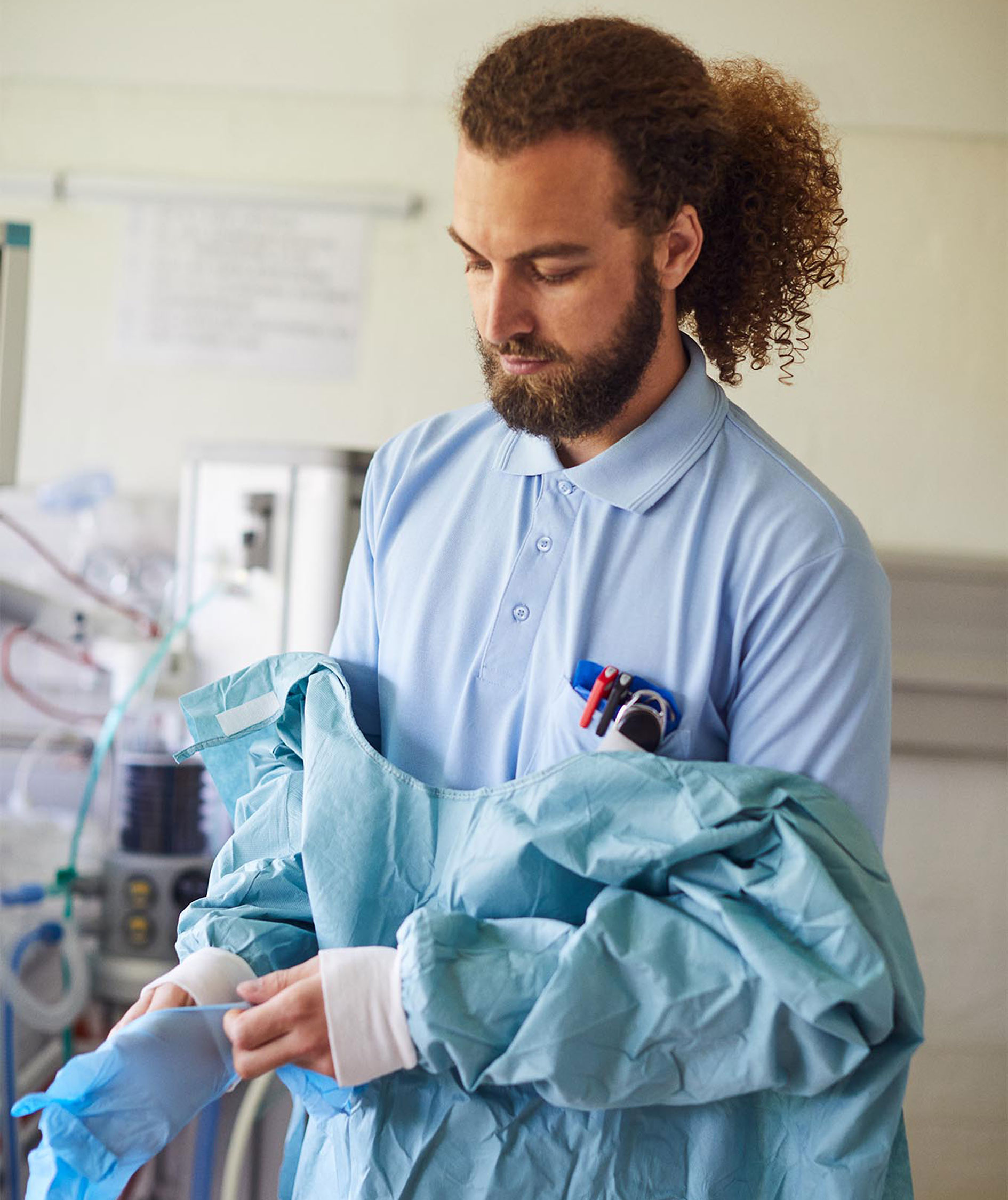 ID PRO Wear Polo shirt with chest pocket, Lightblue, large image number 6