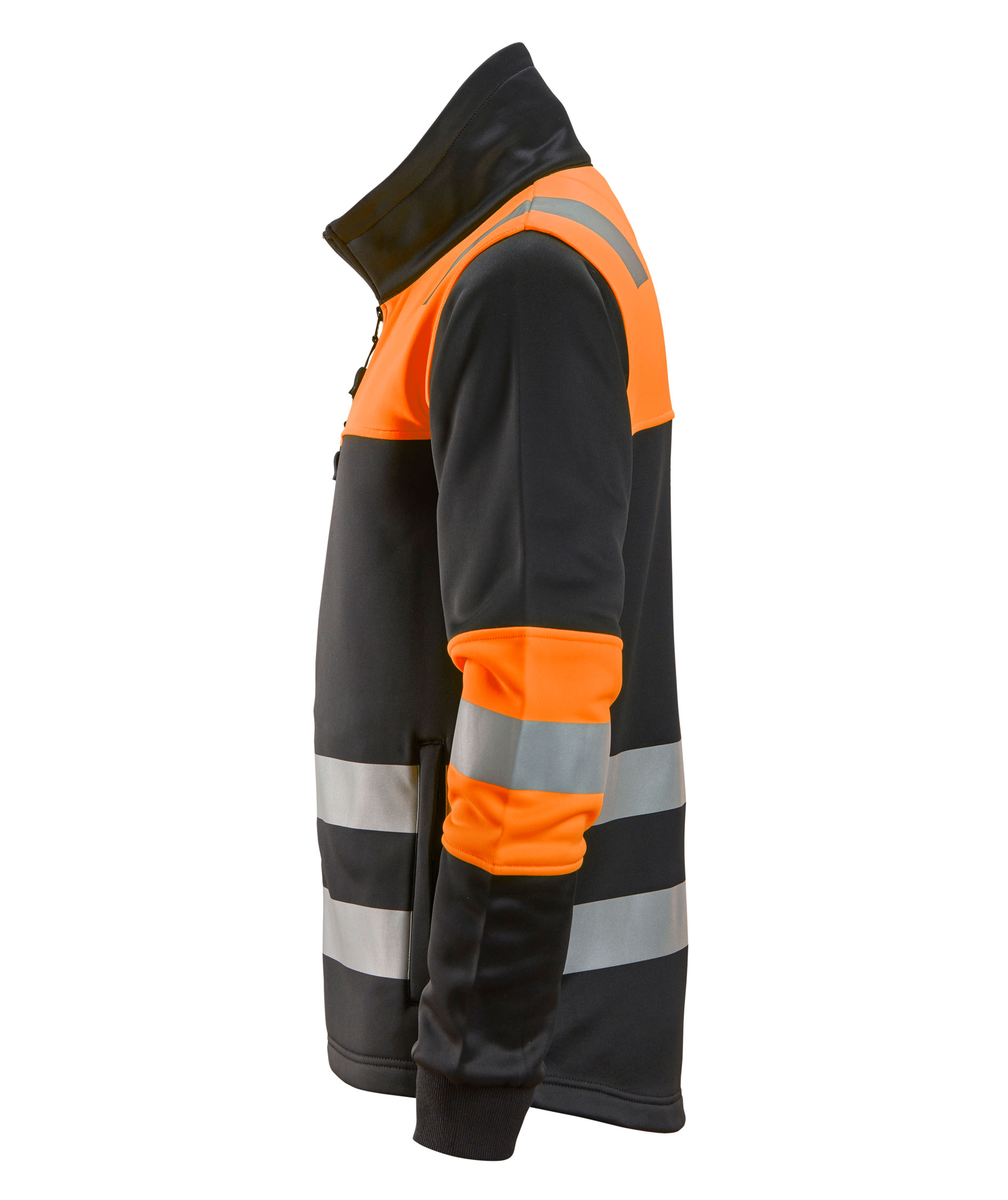 Snickers sweatjakke 8034, Svart/Hi-vis Oransje, large image number 3