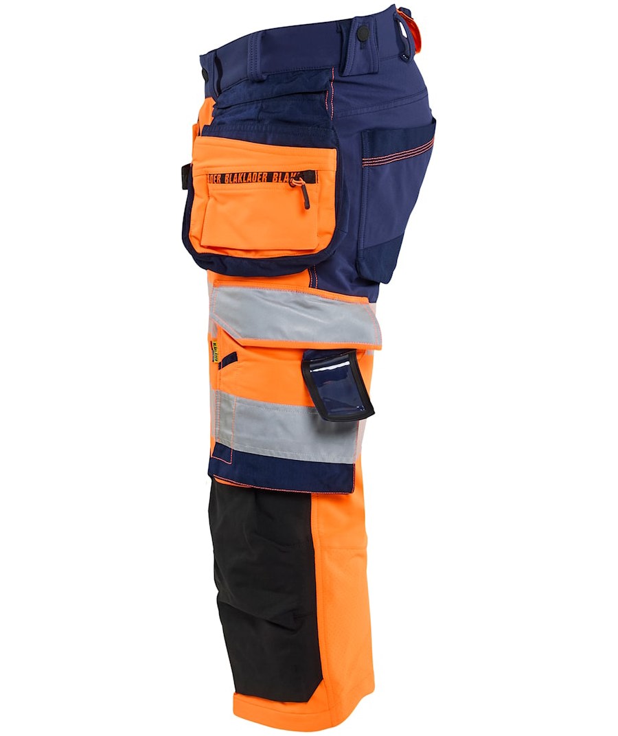 Bl&aring;kl&auml;der craftsman knickers full stretch, Hi-Vis Orange/Black, large image number 3