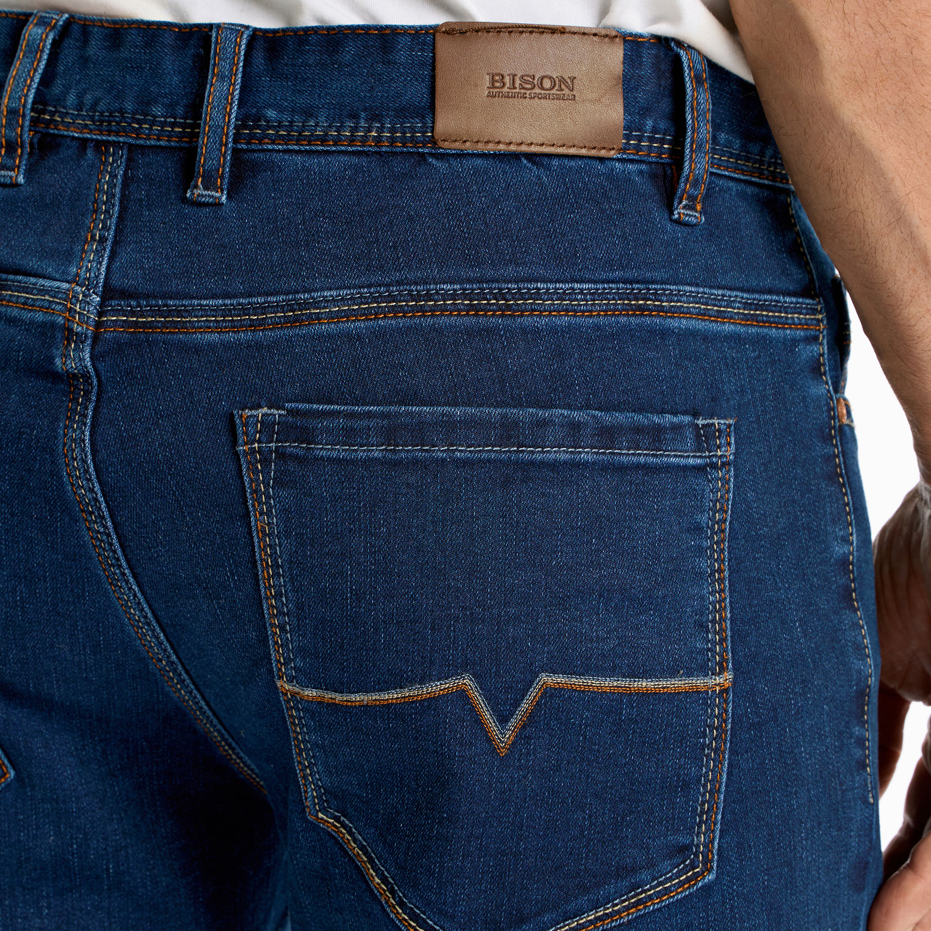 Bison Superflex jeans, Rain Blue, large image number 3