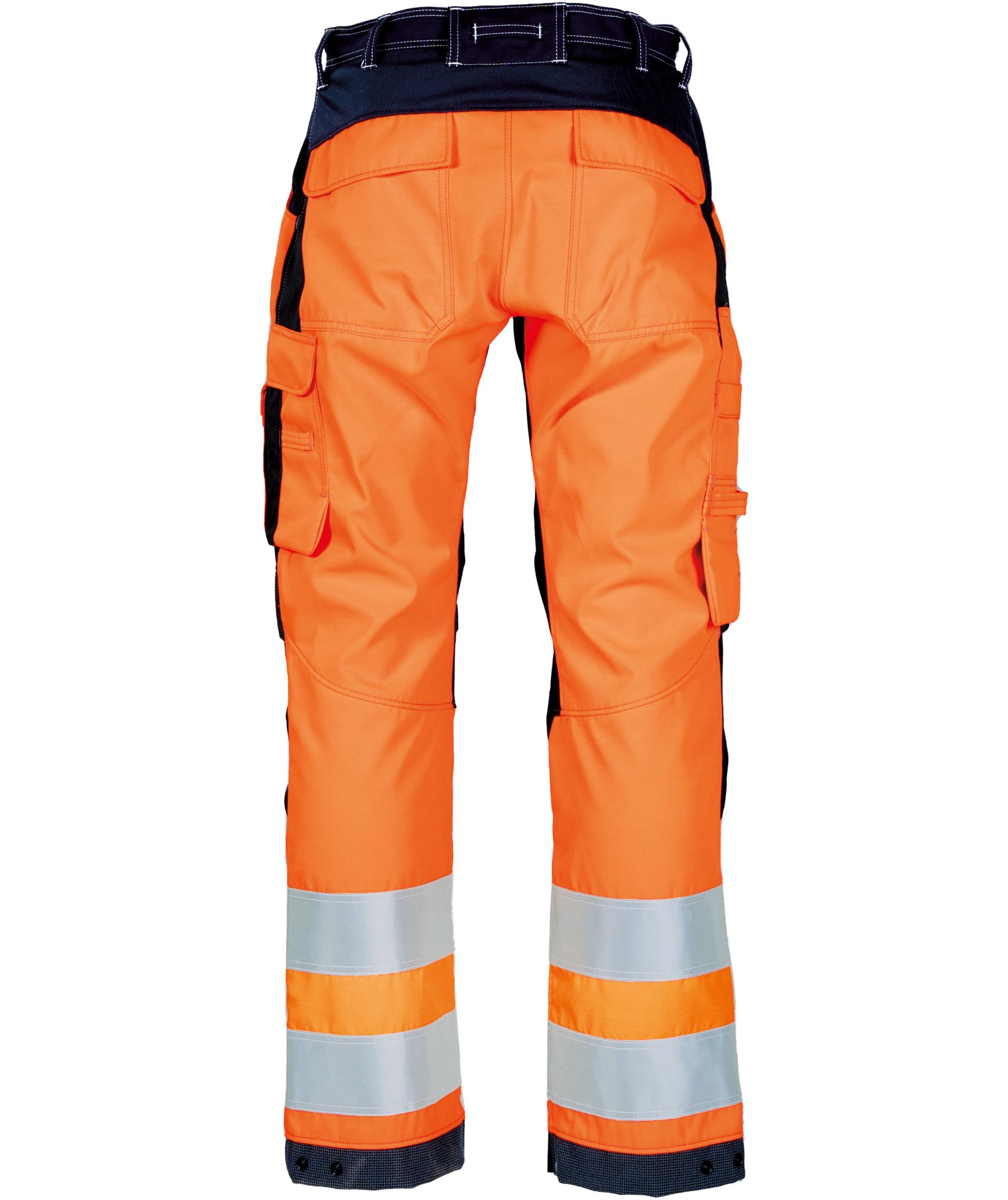 Tranemo Zenith FR work trousers, Hi-Vis Orange/Navy, large image number 2