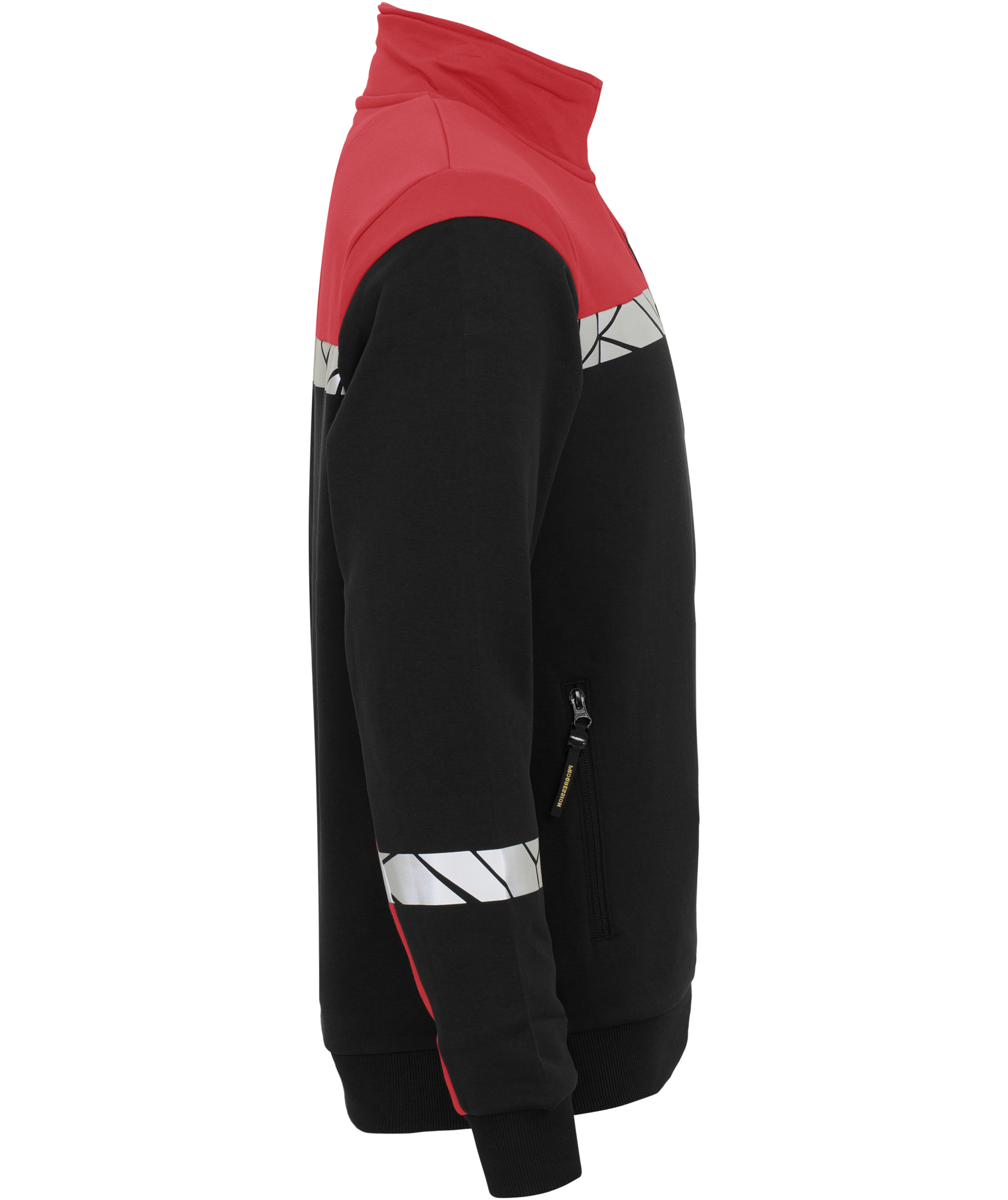 ProJob half zip sweatshirt 7102, Black/Red, large image number 2