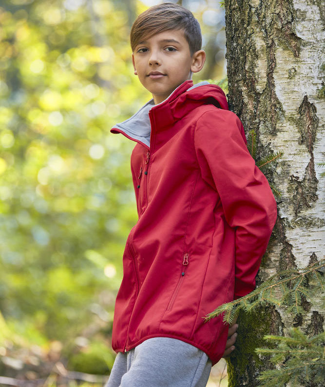 Clique Basis Softshell junior jacket, Red, large image number 4