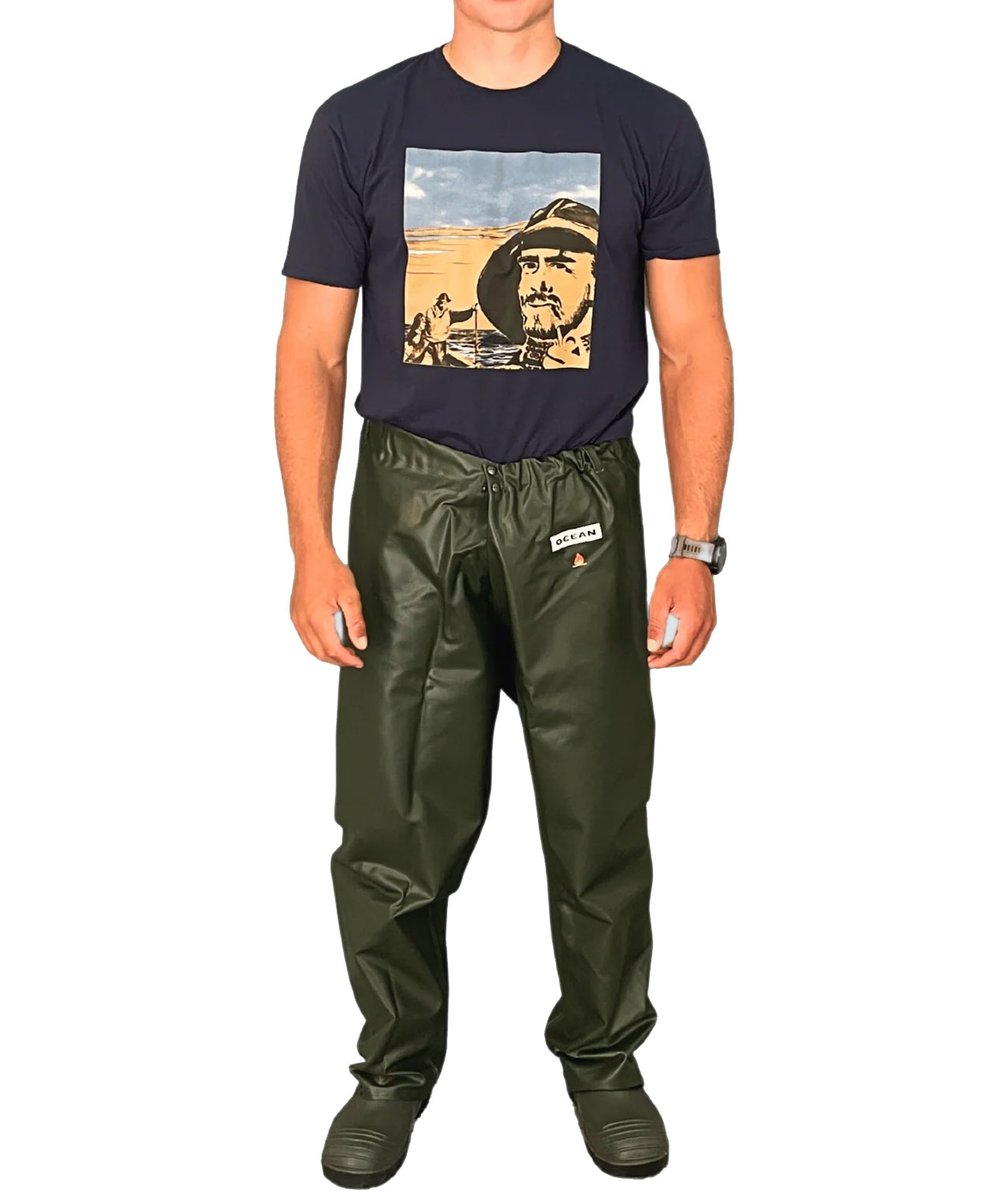 Ocean Offshore Heavy FR regnbukser, Olivengr&oslash;n, Olivengr&oslash;n, swatch