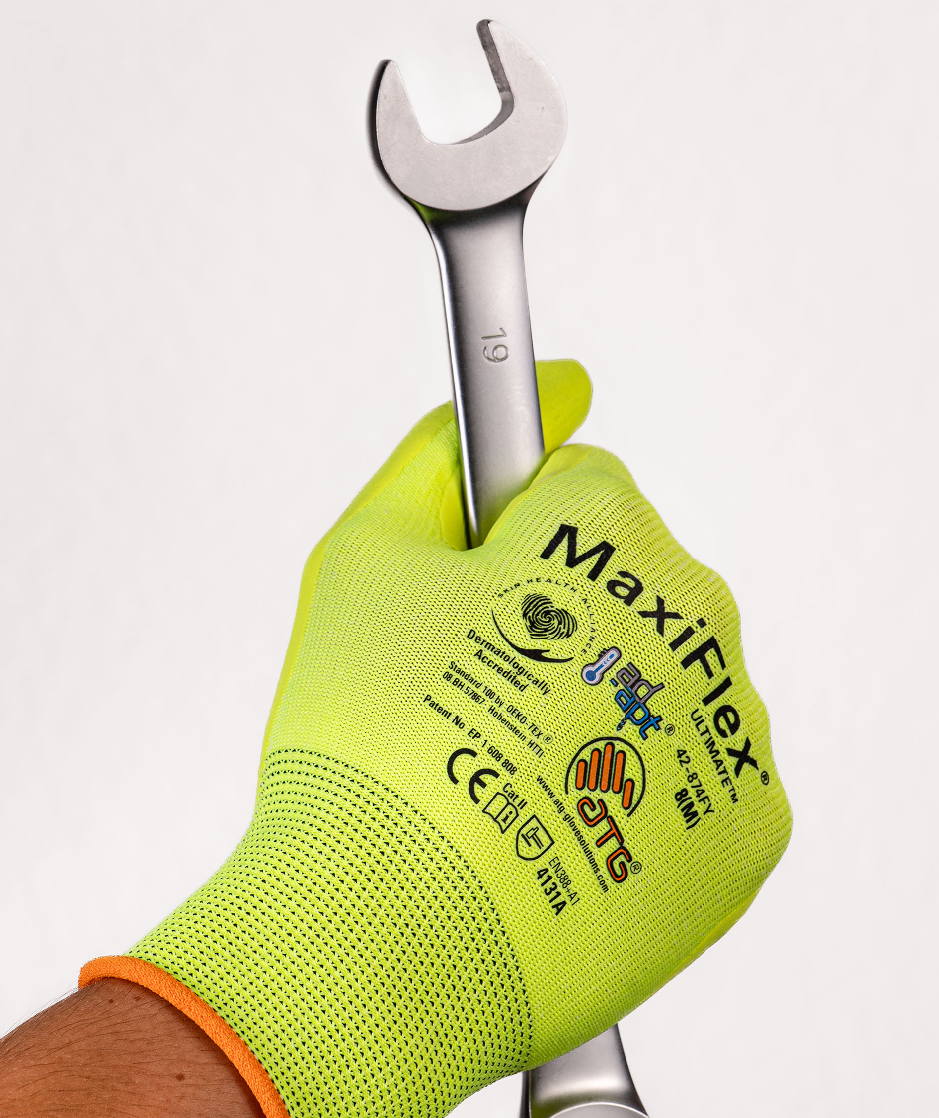 ATG MaxiFlex&reg; Ultimate&trade; AD-APT&reg; 42-874FY Arbeitshandschuhe, Yellow
