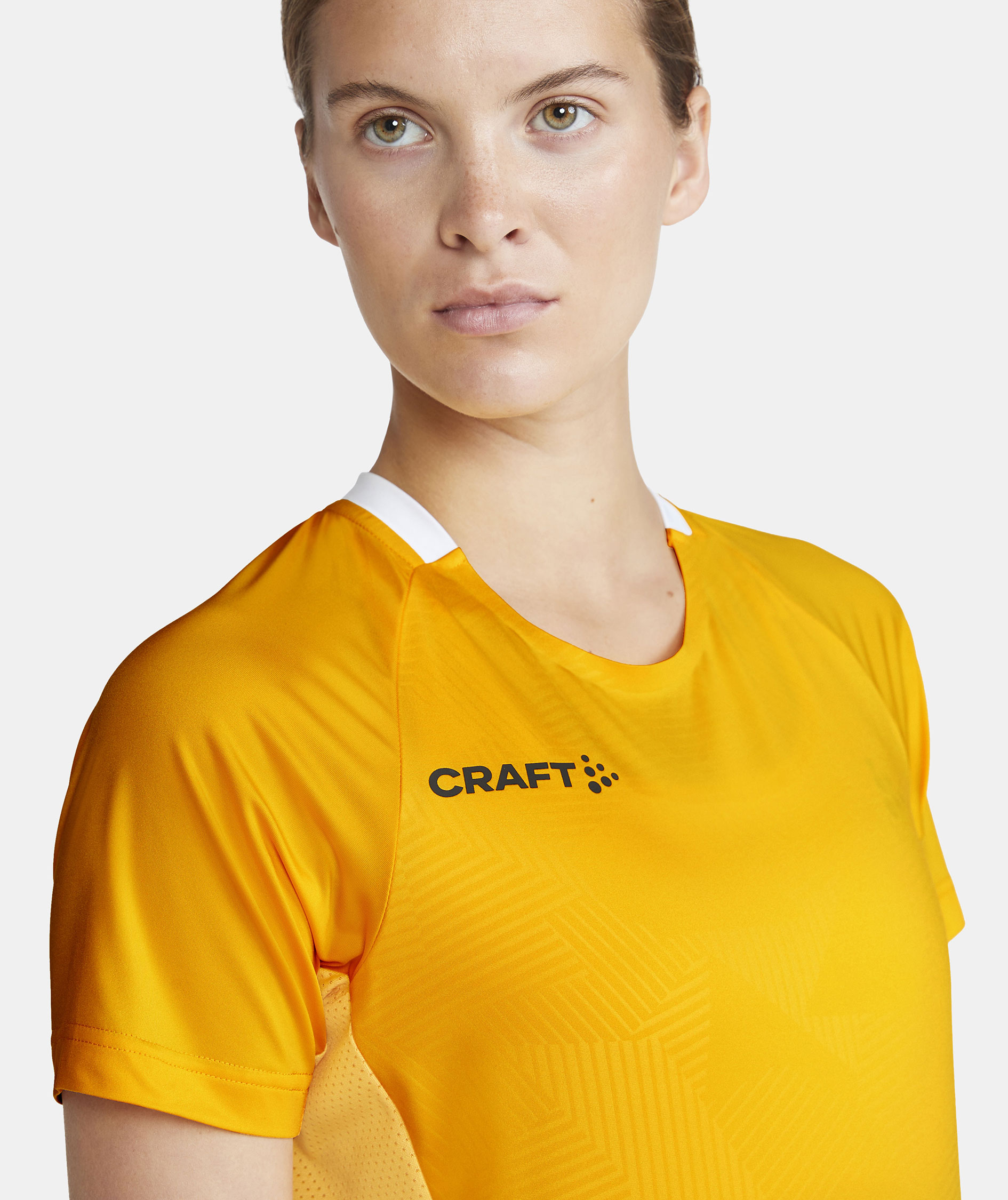 Craft Premier Solid Jersey dame T-shirt, Sweden yellow, large image number 3