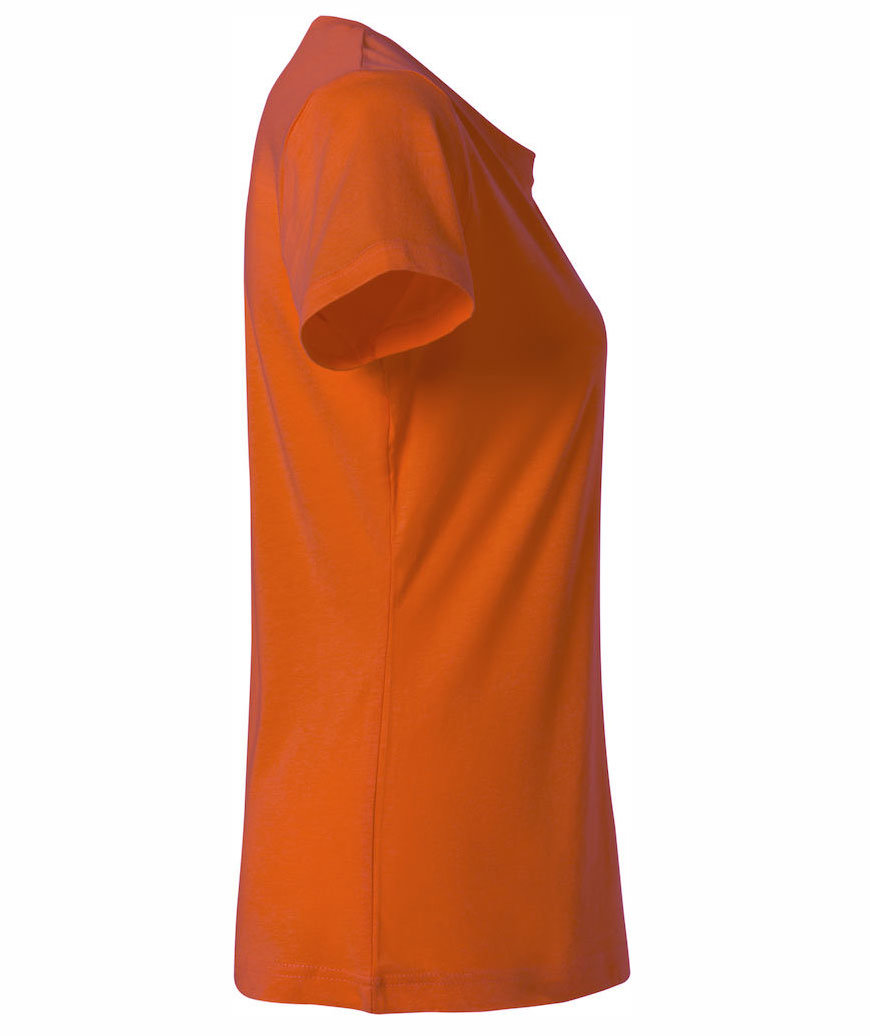 Clique Basic dame T-skjorte, Blood orange, large image number 3