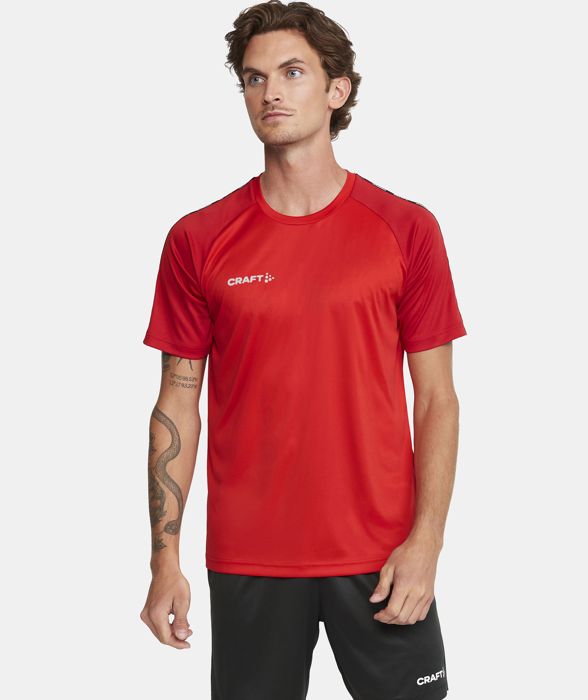 Craft Squad 2.0 Contrast Jersey T-skjorte, Bright Red-Express, large image number 3
