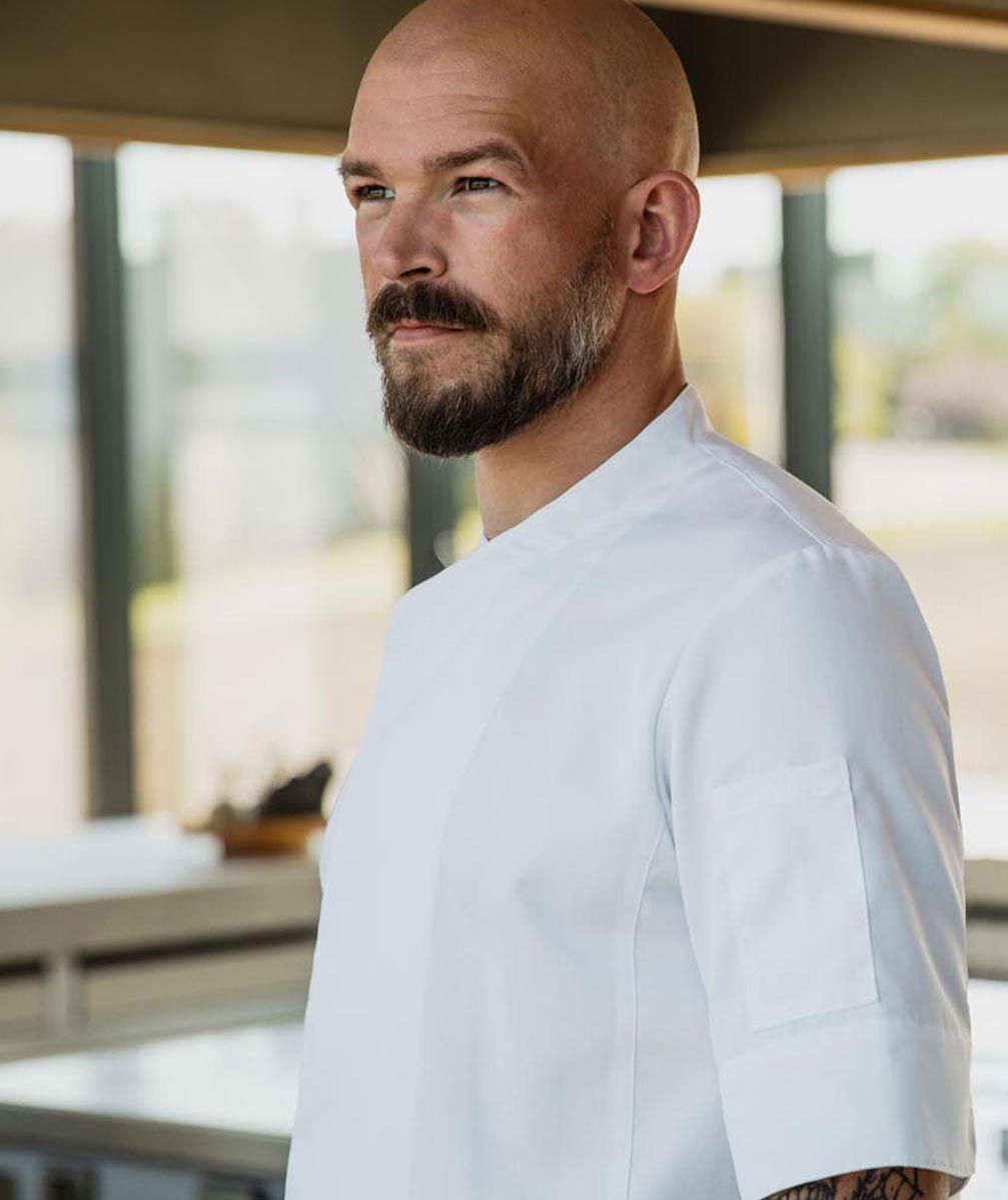 Segers 1009 kokkejakke stretch, Hvid, large image number 1