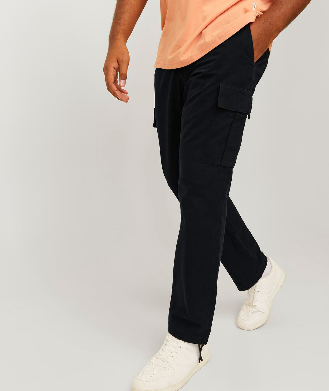 Jack & Jones Plus JPSTKANE JJBARKLEY cargo trousers, Black, large image number 7