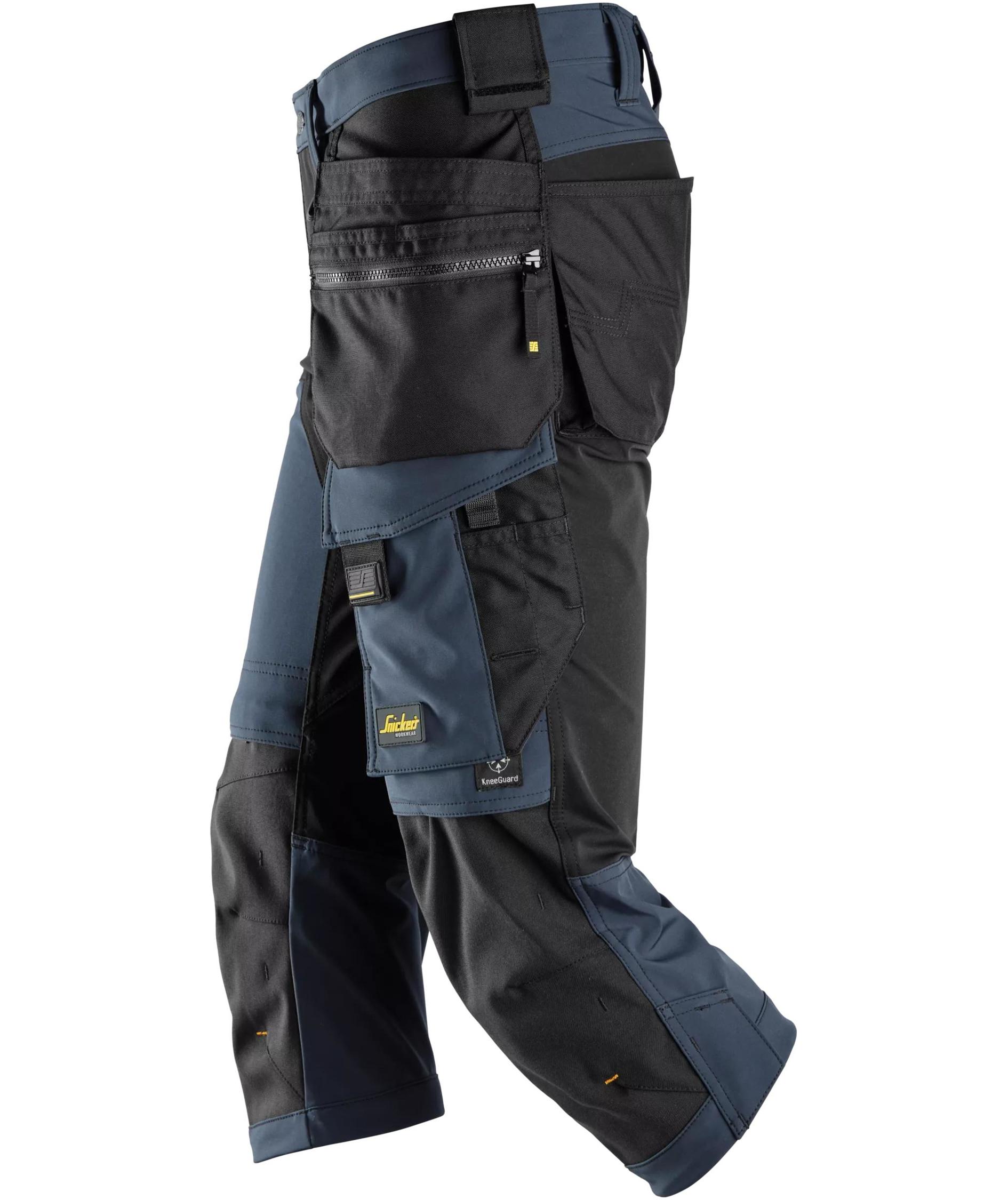 Snickers AllroundWork h&aring;ndverksknickers 6178 full stretch, Navy/black, large image number 3