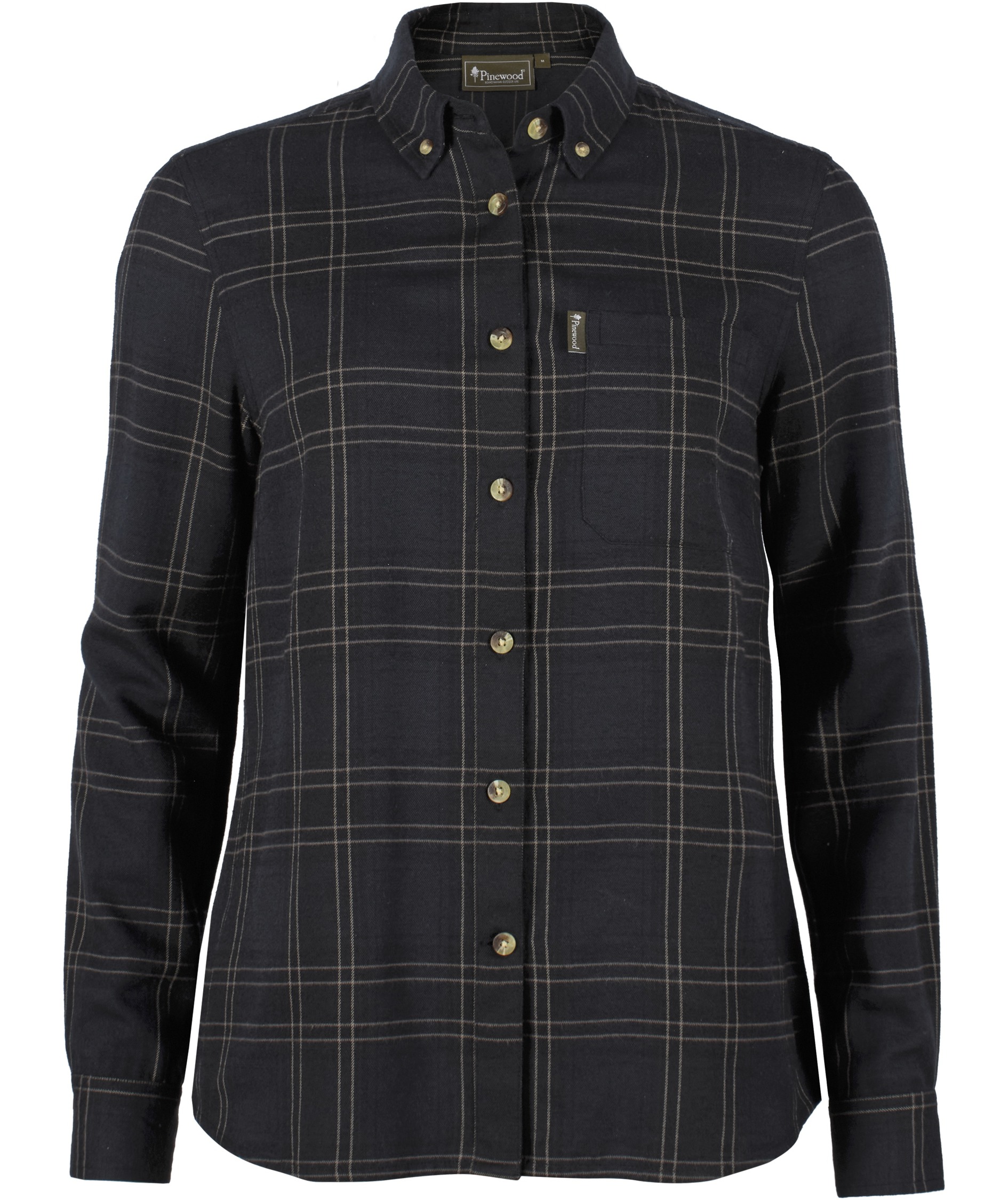 Pinewood Finnveden Forest flannel dameskjorte, Navy/black, Navy/black, swatch