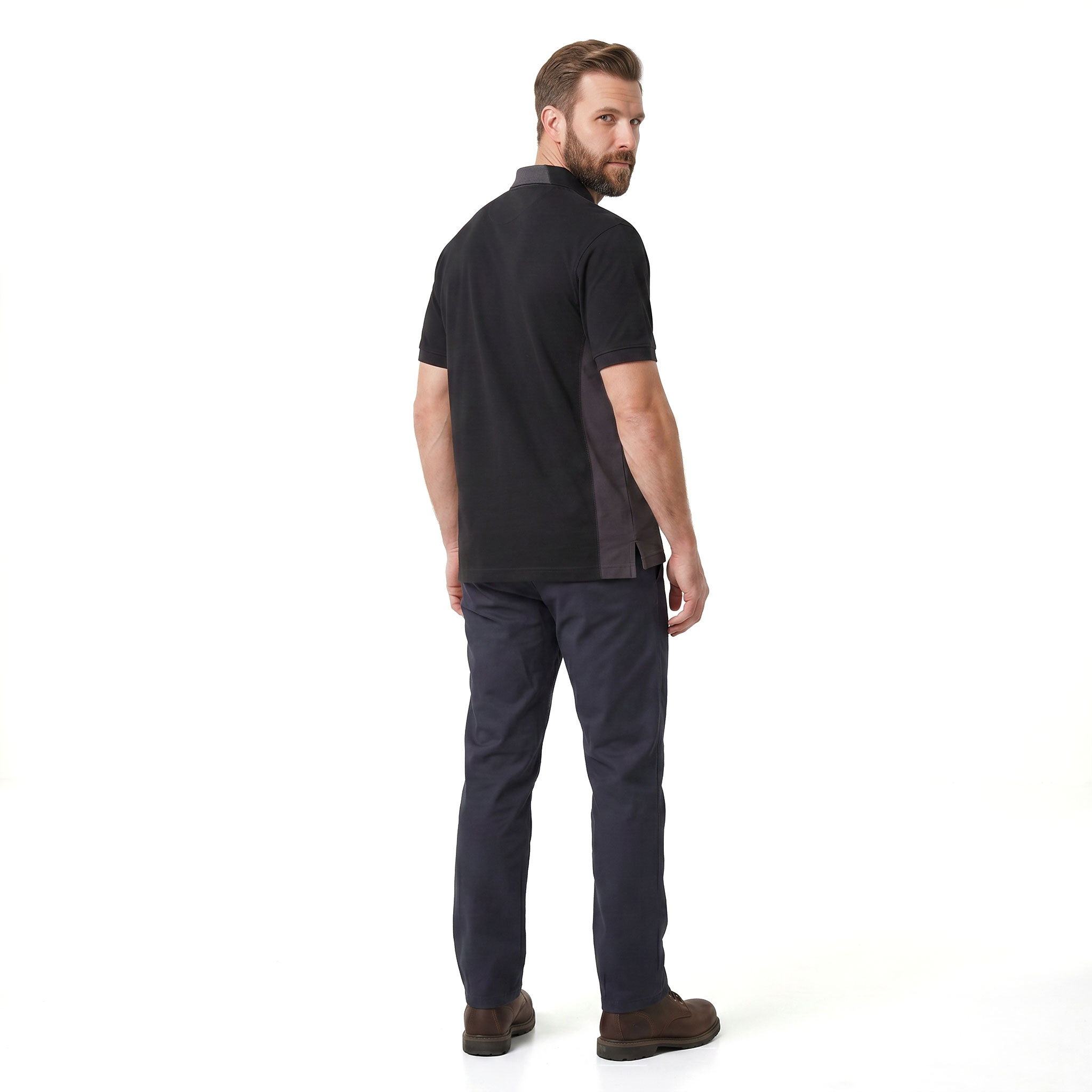J.A.K. Basic polo shirt 1625, Black/Grey, large image number 3