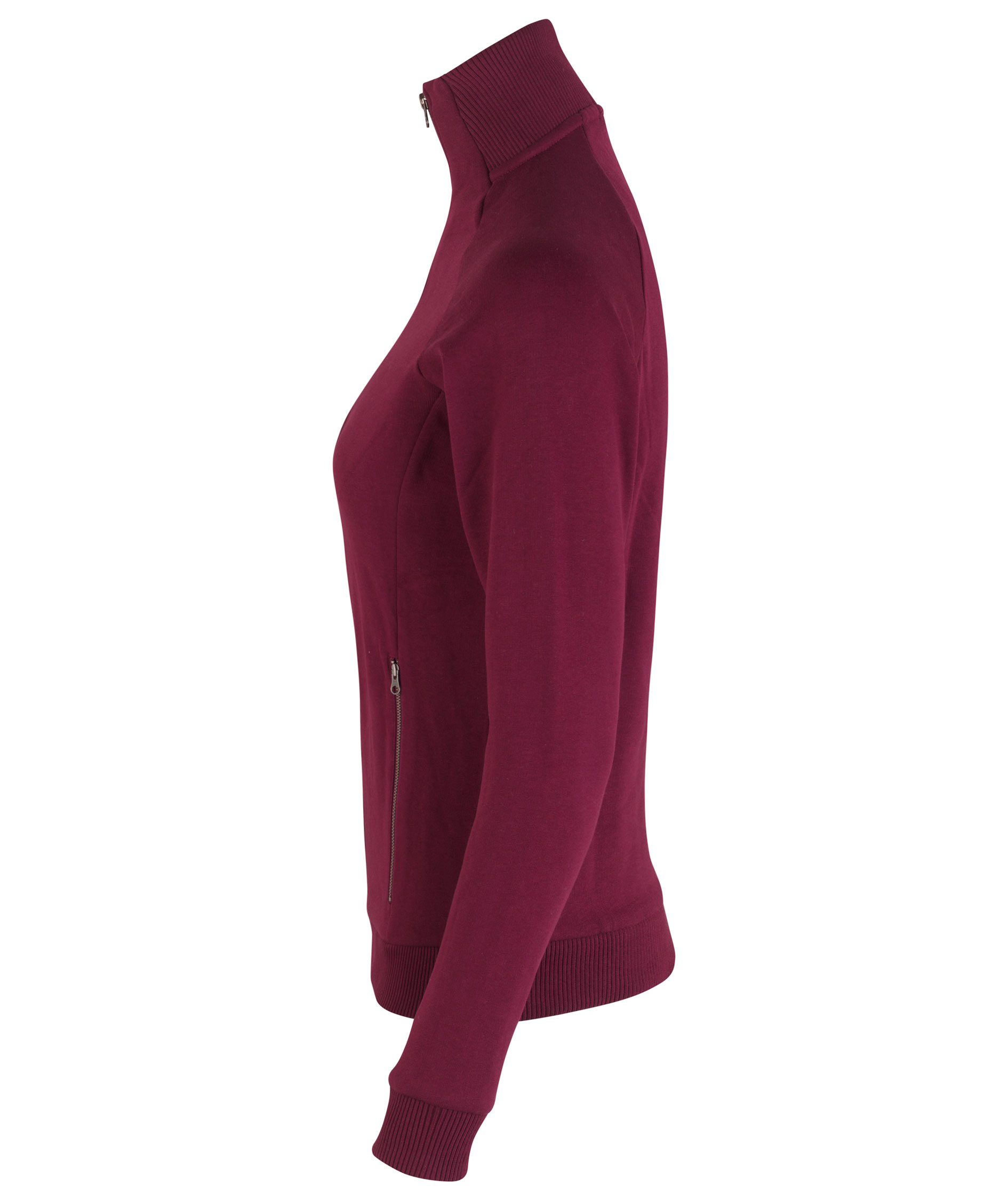 ID dame cardigan med glidel&aring;s, Bordeaux, large image number 3