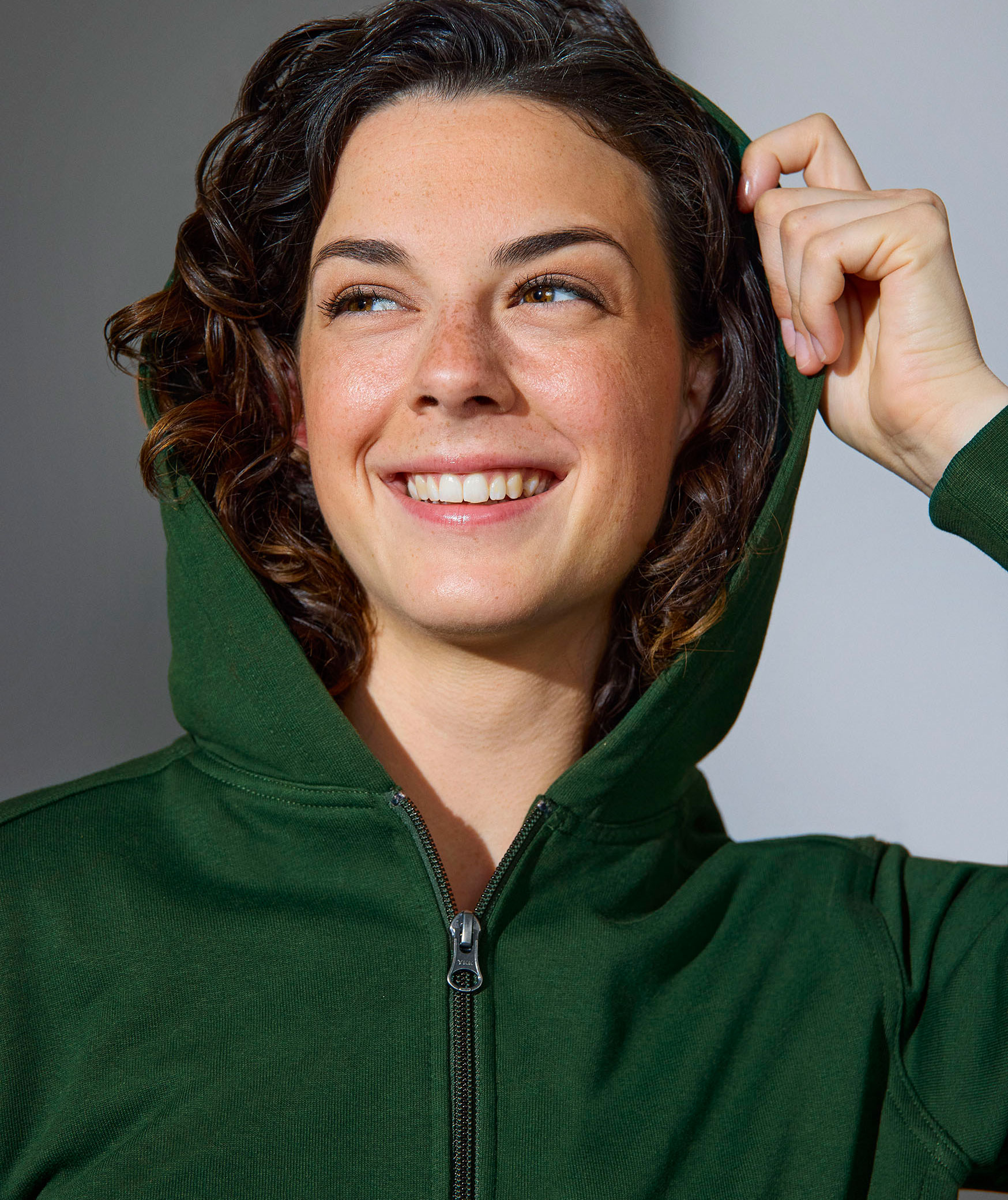 ID Pro Wear Care dame h&aelig;ttetr&oslash;je med lyn, Flaskegr&oslash;n, large image number 5