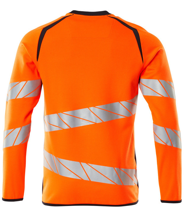 Mascot Accelerate Safe sweatshirt, Hi-vis Orange/M&oslash;rk Marine, large image number 1