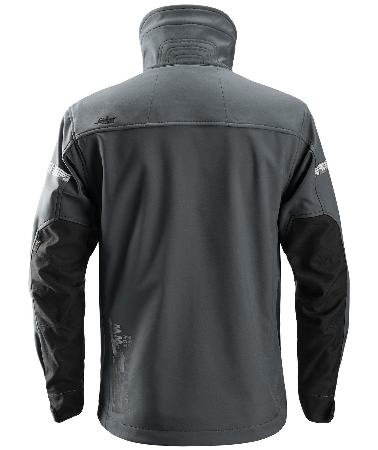 Snickers AllroundWork softshelljakke 1200, St&aring;lgr&aring;/Svart, large image number 2