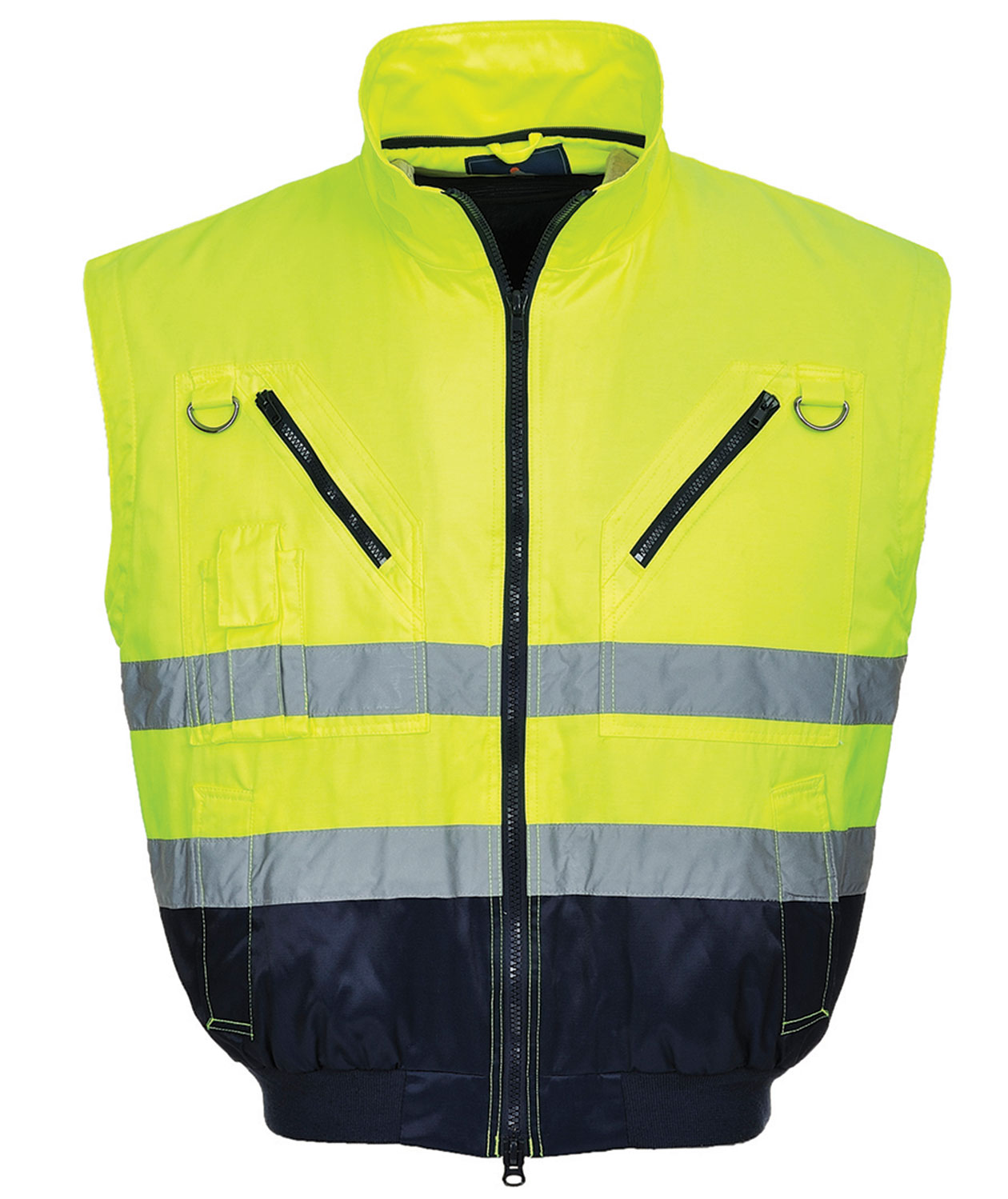 Portwest 3-i-1 Pilotenjacke, Hi-Vis gelb/marine, large image number 2