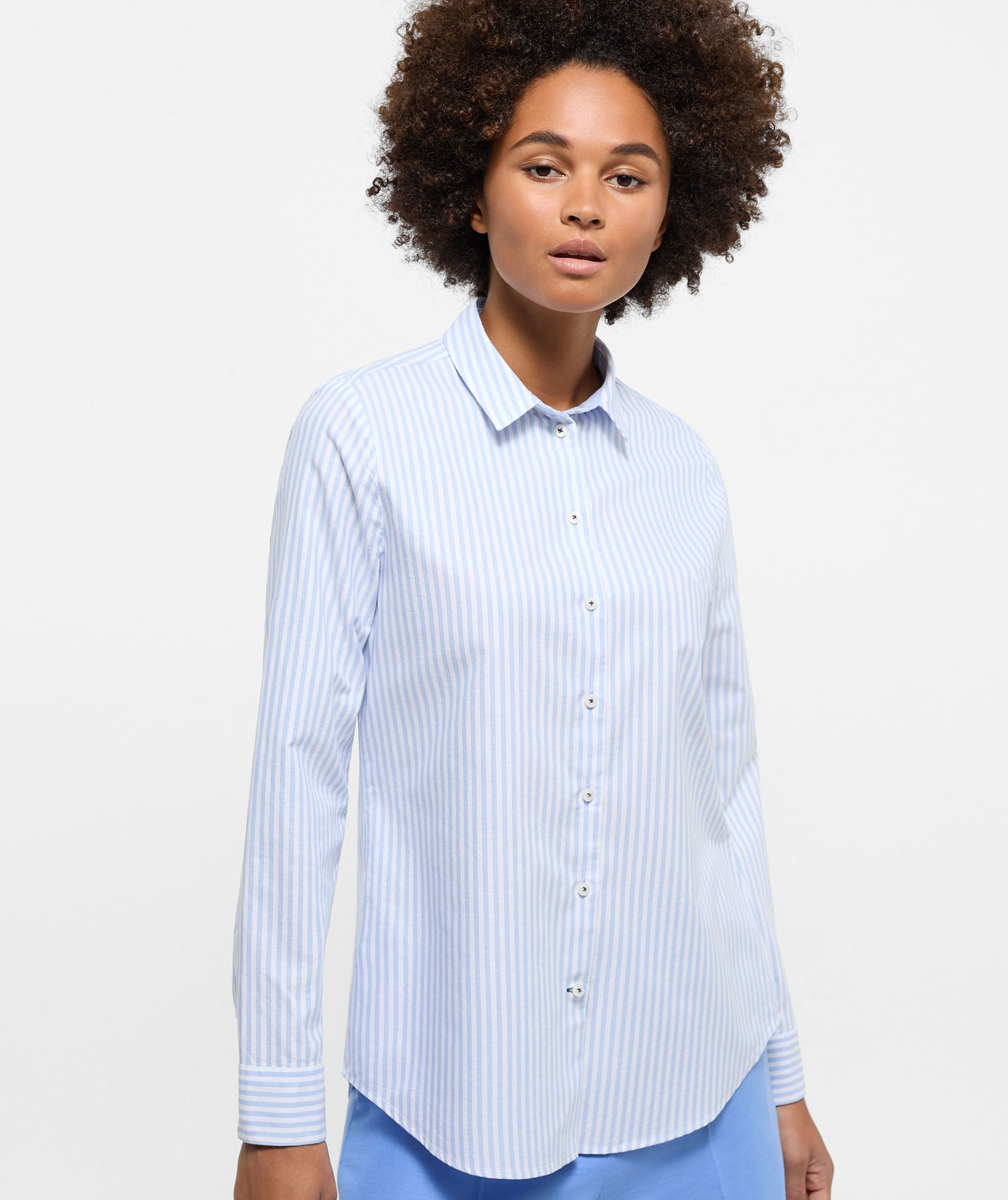 Eterna Regular Fit Oxford skjorta dam, Light blue, large image number 1