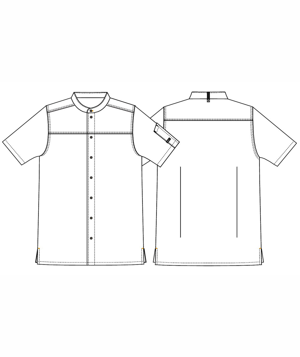 Kentaur modern fit short-sleeved chefs shirt/service shirt, Dark Ocean, large image number 2