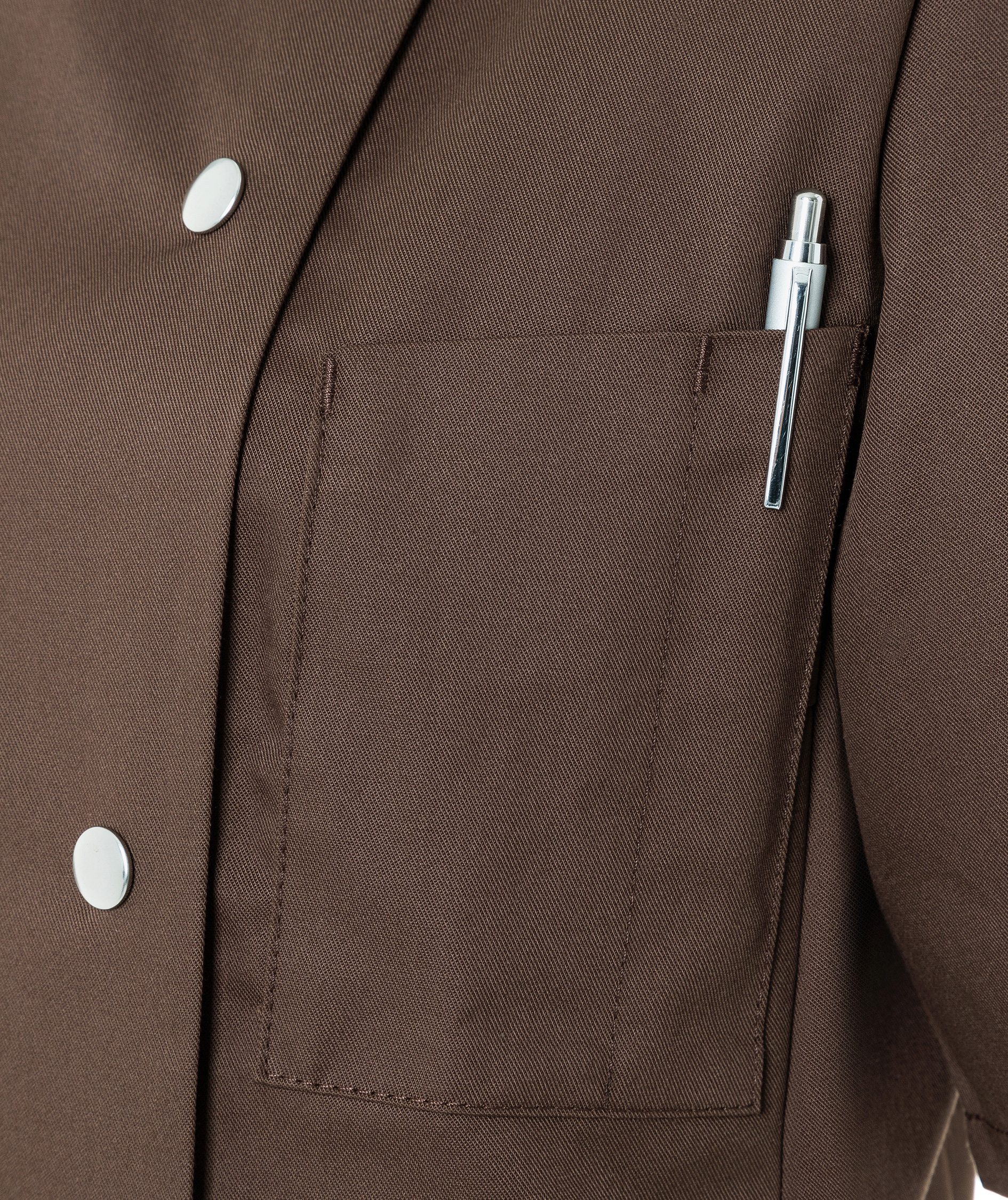 Karlowsky Greta kortermet dame kokkejakke, Light Brown, large image number 5