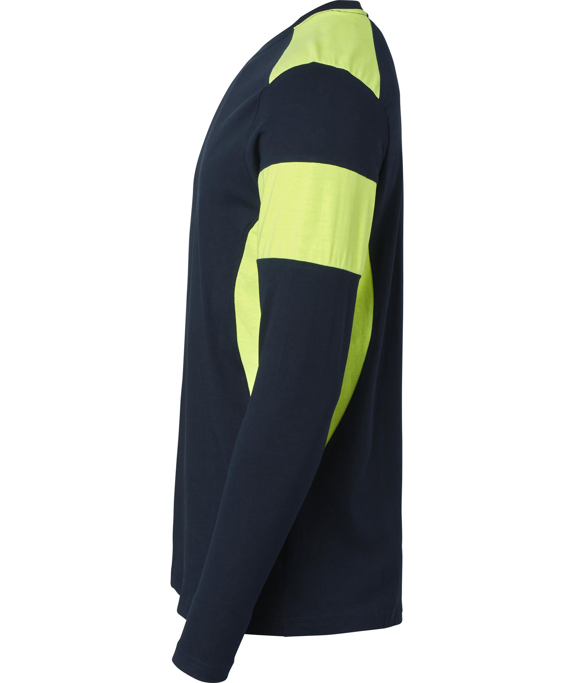 Top Swede long-sleeved T-shirt 212, Navy/Hi-Vis yellow, large image number 3