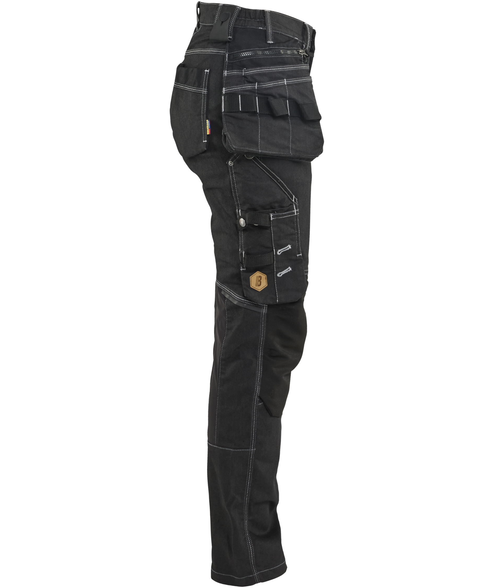 Bl&aring;kl&auml;der Damen Stretch-Handwerkerhose, Schwarz, large image number 2