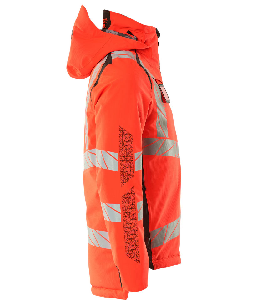 Mascot Accelerate Safe Winterjacke, Hi-vis Rot/dunkles Anthrazit, large image number 2