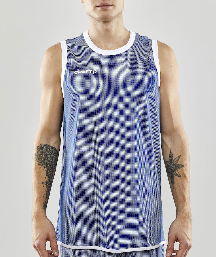Craft Progress vendbar Basket tank top, Club cobolt/white