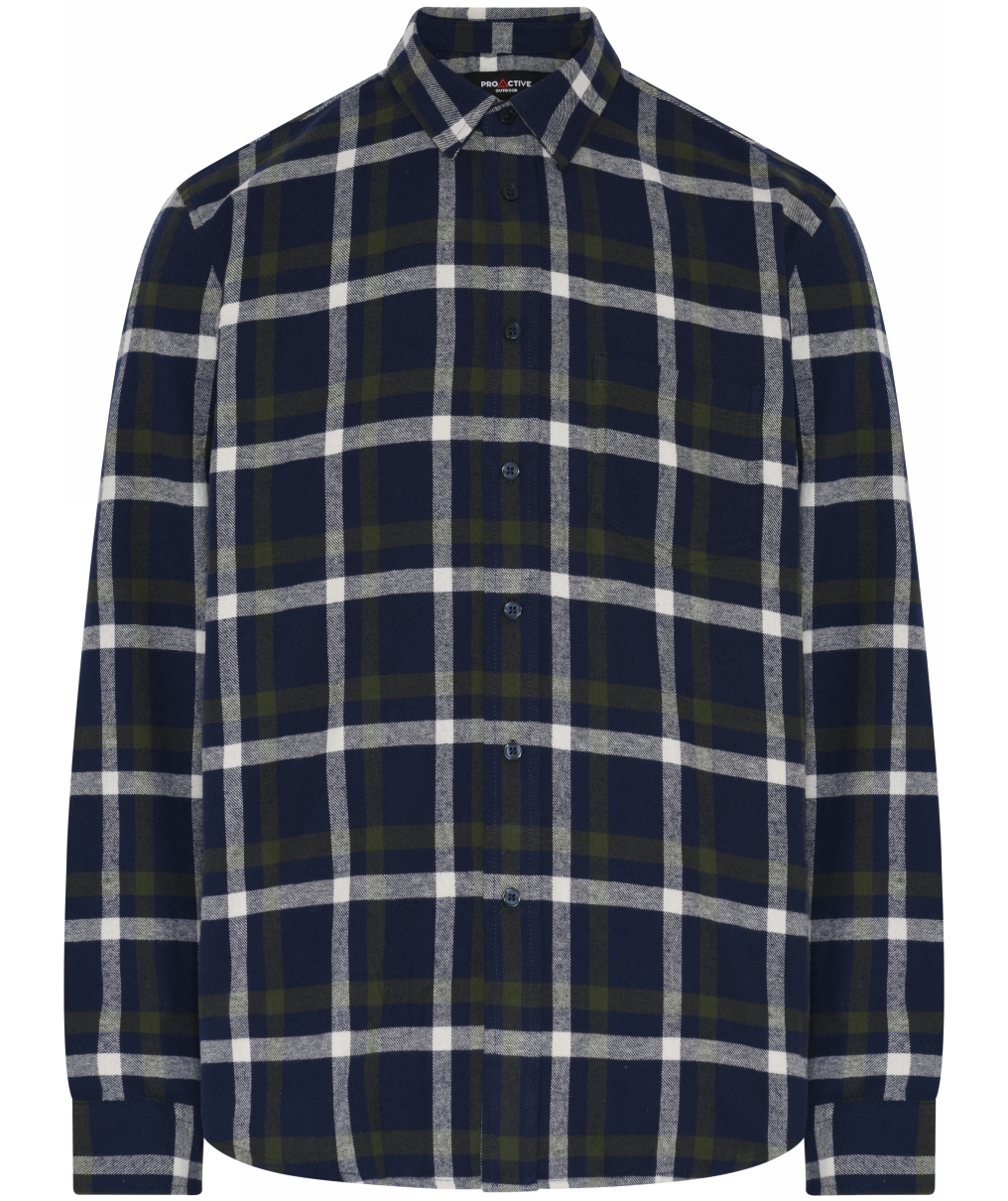 ProActive flanellskjorta, Navy/Vit, Navy/Vit, swatch