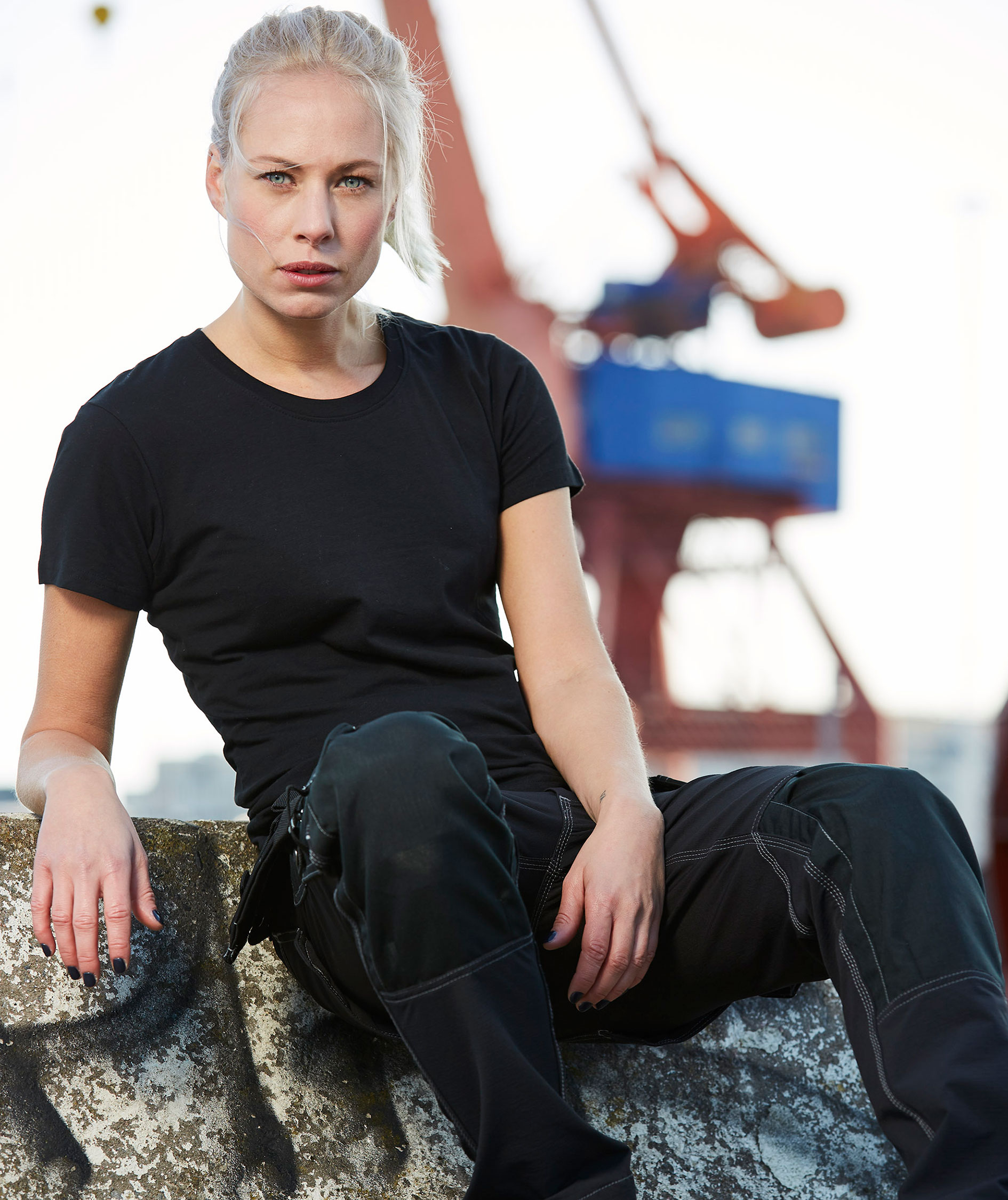 Top Swede dame T-shirt 204, Sort, large image number 4