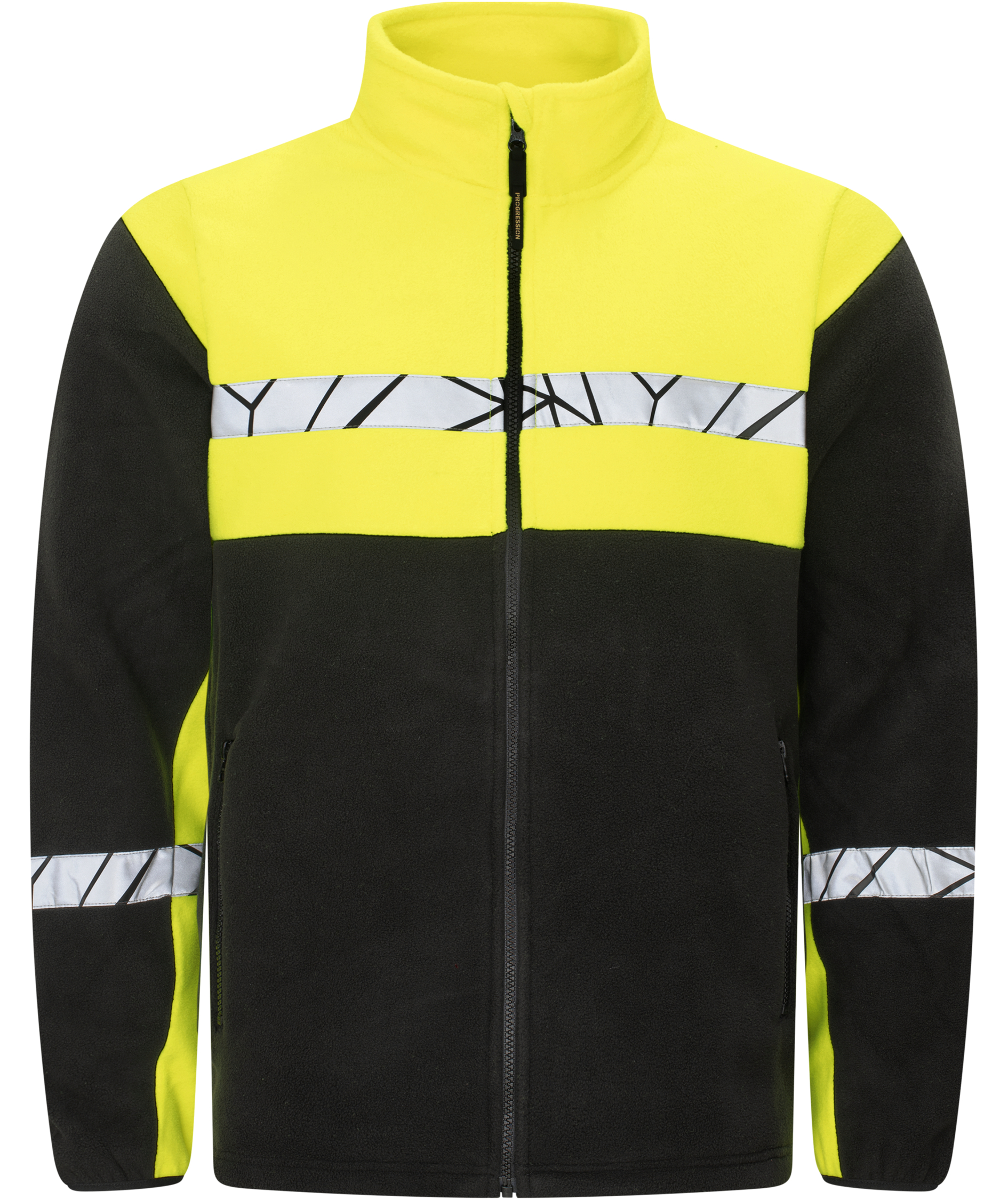 ProJob fleece jacket 7300, Black/Yellow, Black/Yellow, swatch