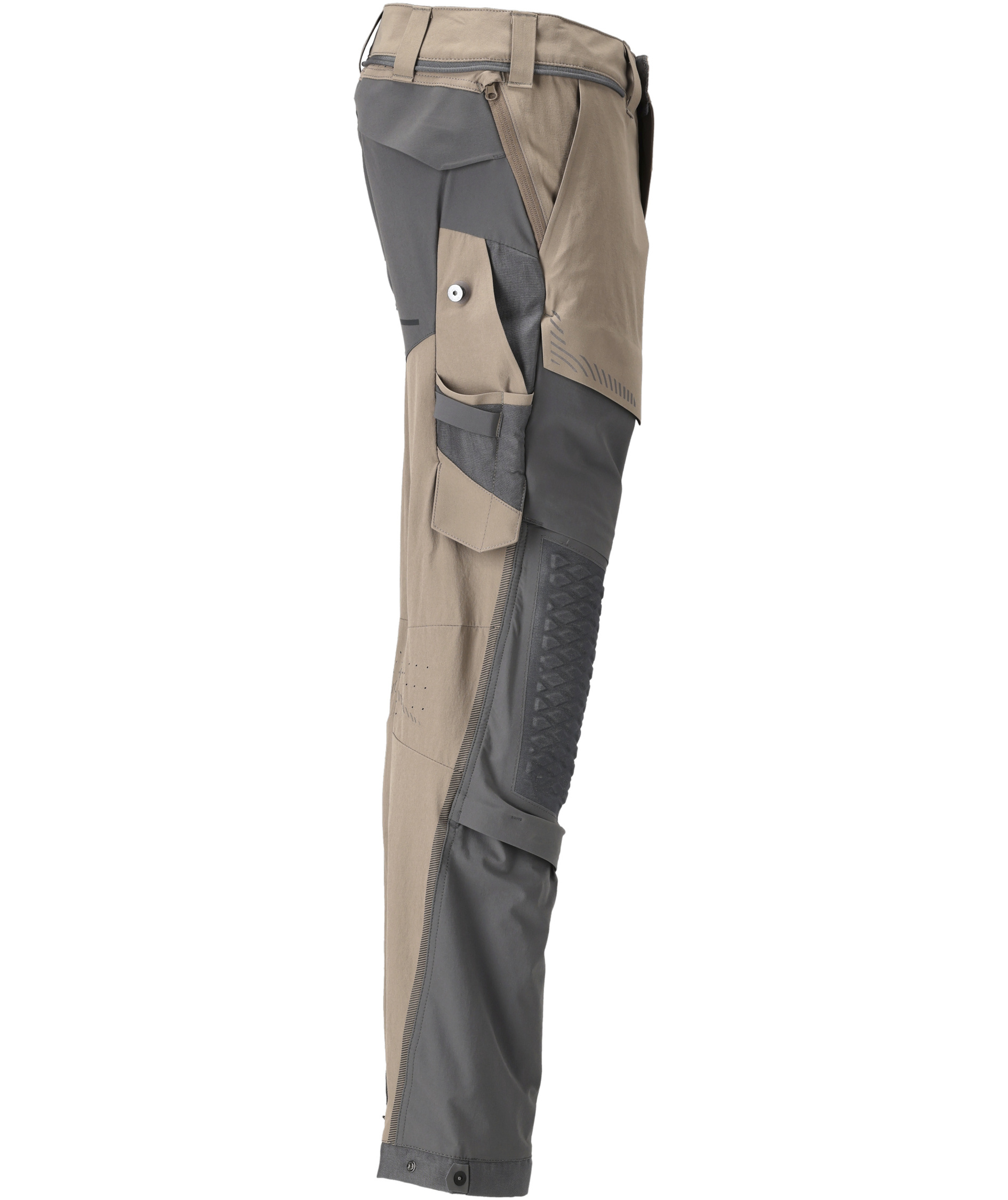 Mascot Customized arbeidsbukse full stretch, M&oslash;rk sand/Steingr&aring;, large image number 2