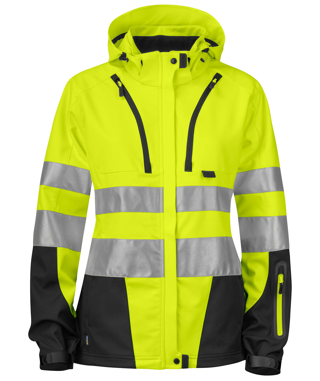 ProJob Damen Shelljacke 6423, Gelb/Schwarz