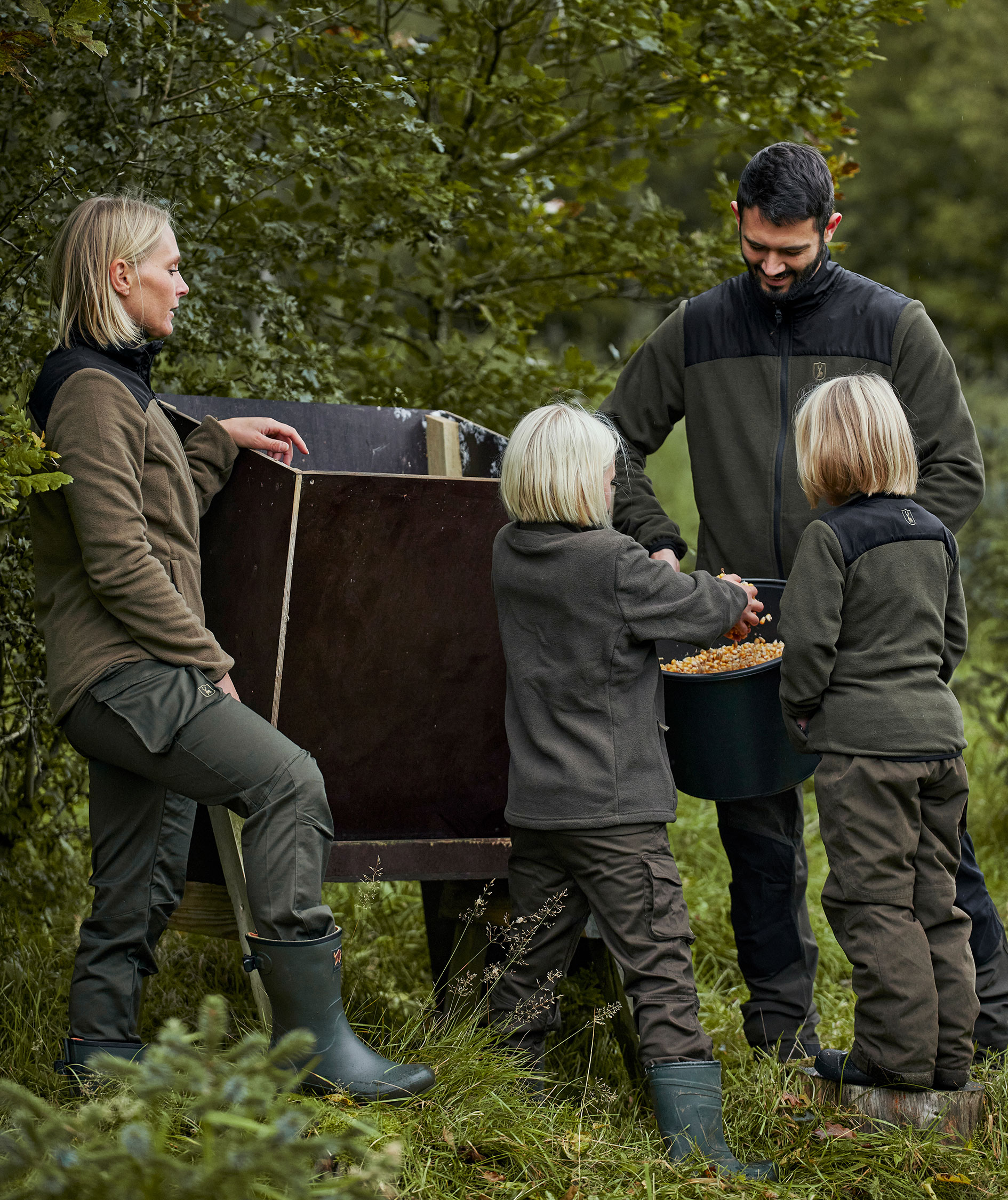 Deerhunter Eagle vinterbyxa till barn, Tarmac green