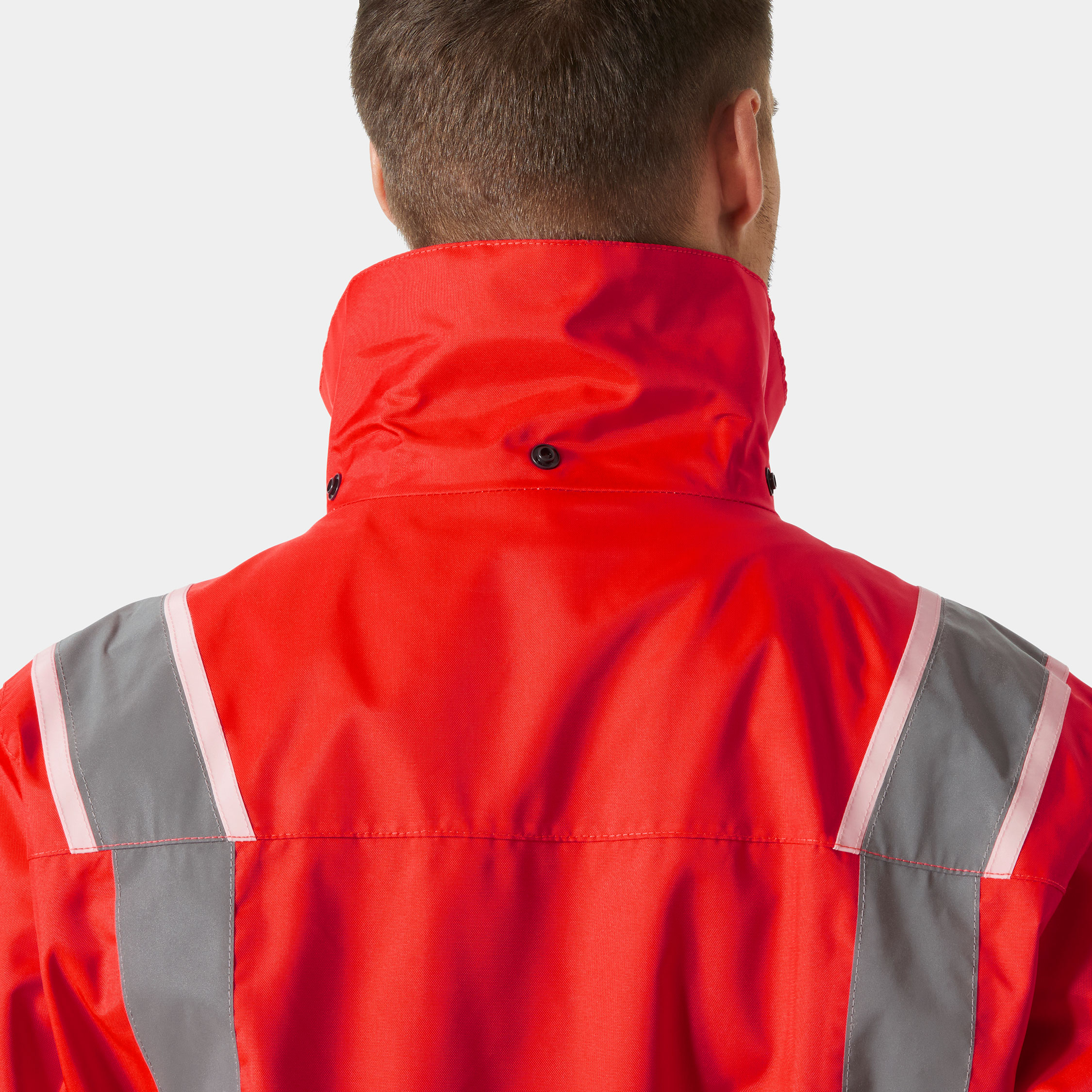Helly Hansen UC-ME shell jacket, Hi-Vis Red/Ebony, large image number 5