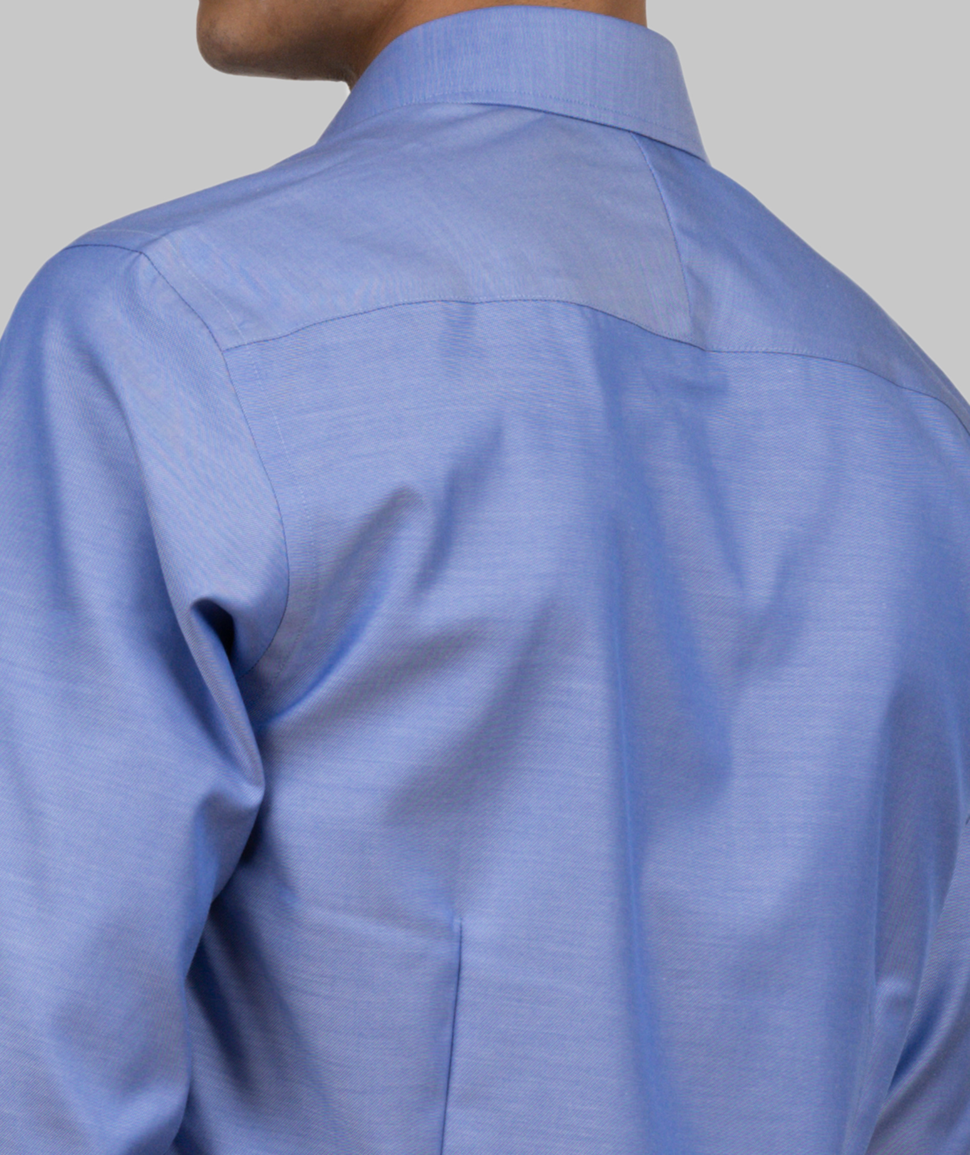 J. Harvest & Frost Twill Green Bow O1 slim fit skjorta, Mid Blue, large image number 5