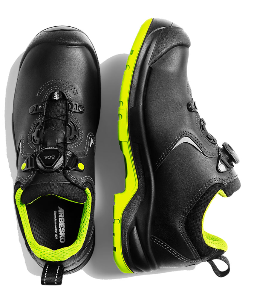 Arbesko Ume&aring; 945 sikkerhedssko S3, Sort/Lime, large image number 1