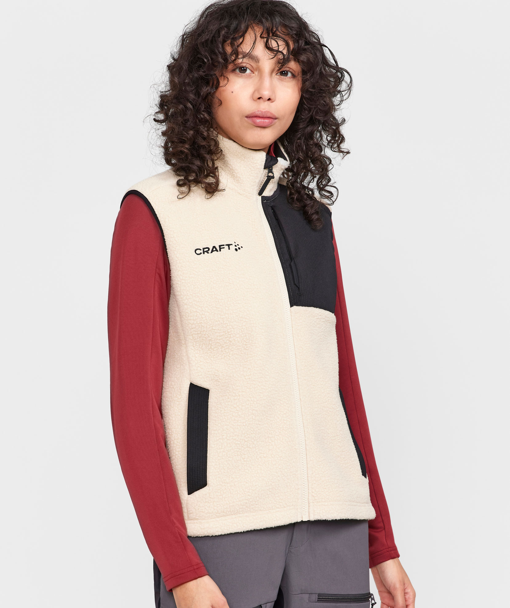 Craft ADV Explore p&auml;lsfiberv&auml;st dam, Ecru-black, large image number 1