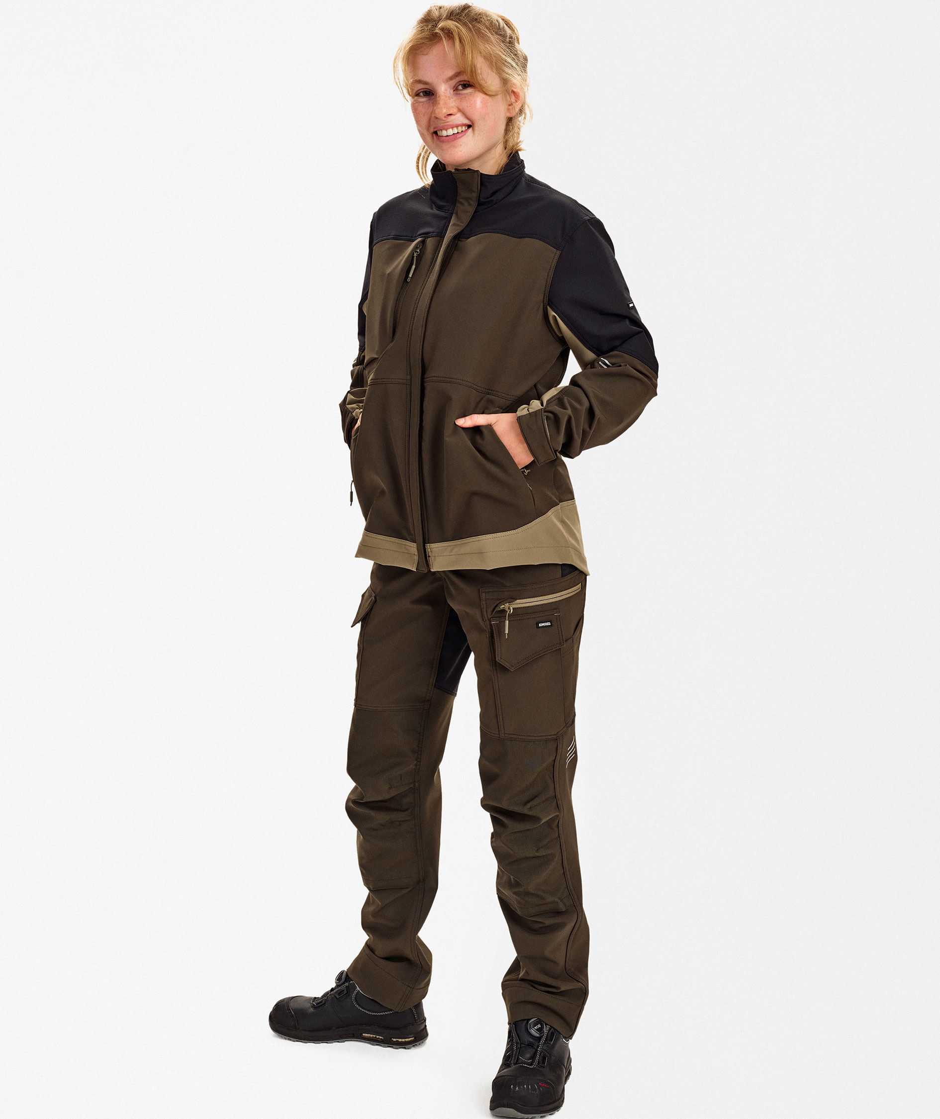 Engel Entire Damen Arbeitsjacke full stretch, Forest Green/Black, large image number 5