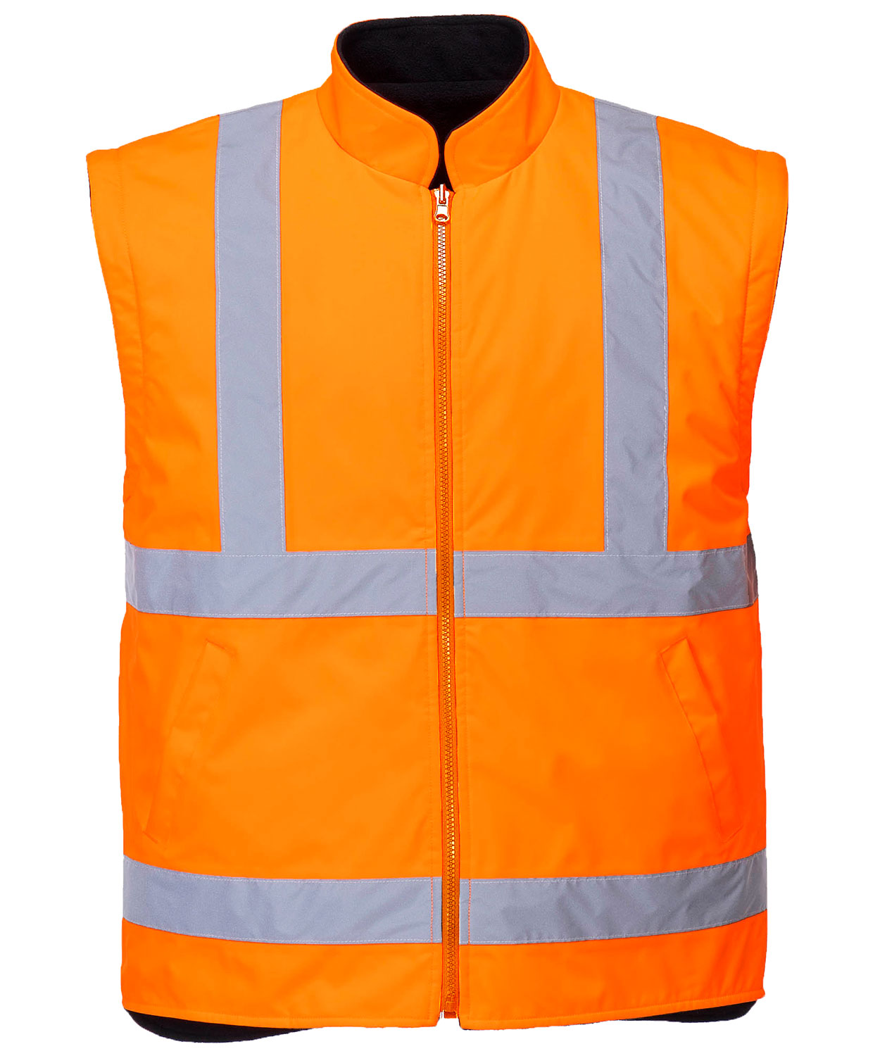 Portwest 5-i-1 Parka, Hi-vis Orange/Marine, large image number 2