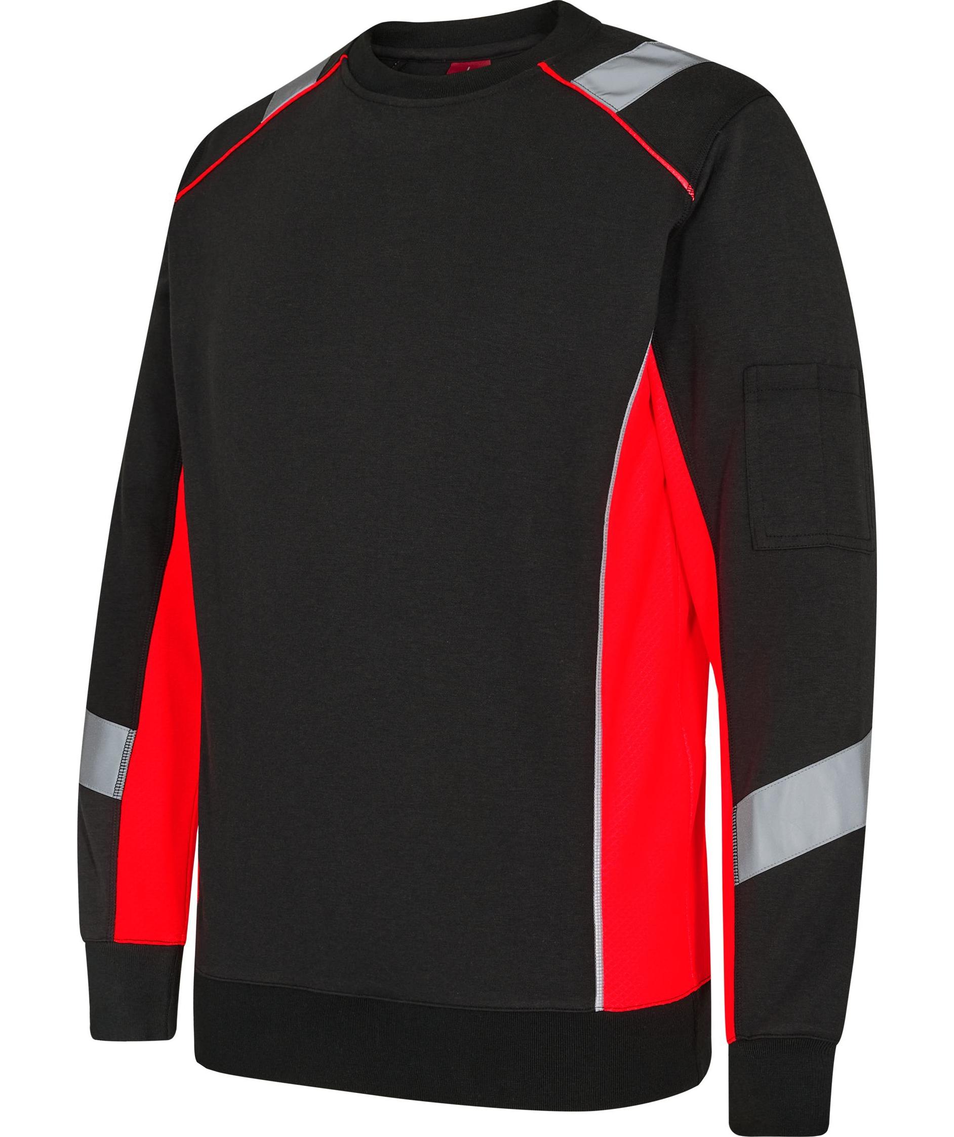 Engel Cargo sweatshirt, Svart/R&oslash;d, large image number 2
