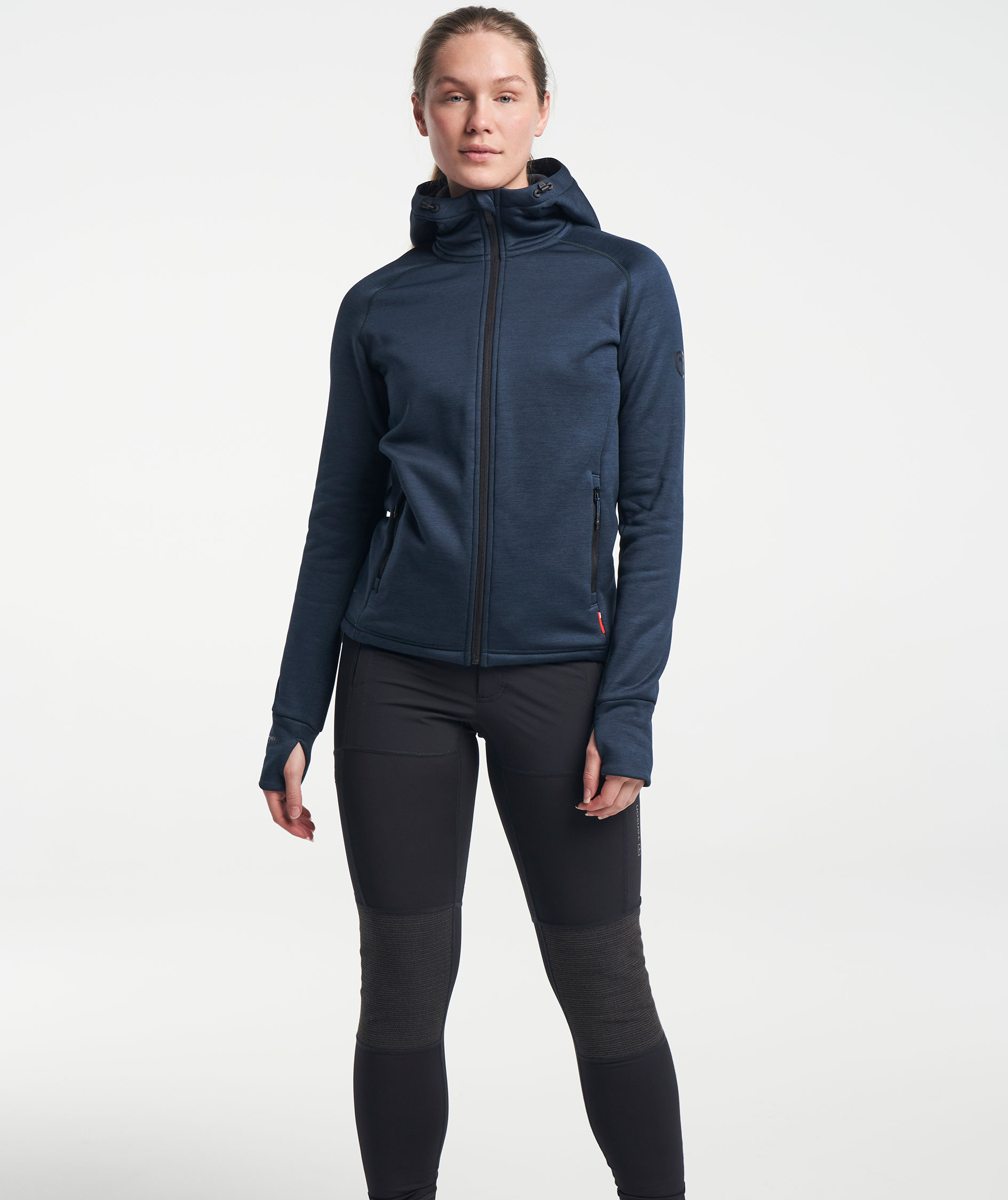 Tenson TXlite hoodie dam med blixtl&aring;s, Dark blue