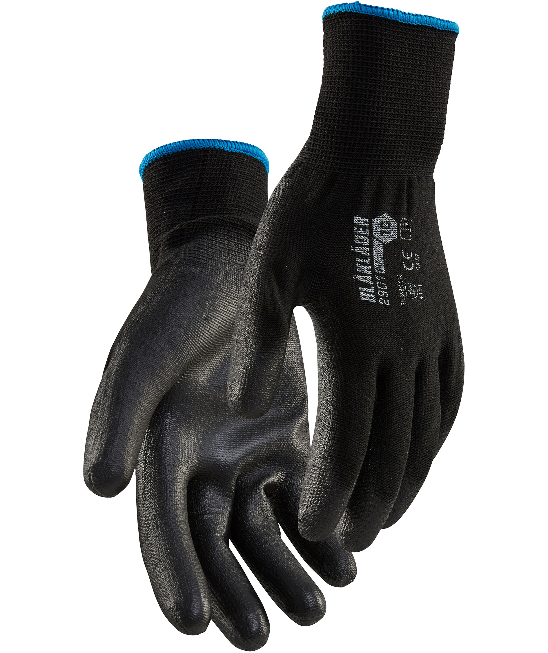 Bl&aring;kl&auml;der 12-pack arbetshandskar, Svart